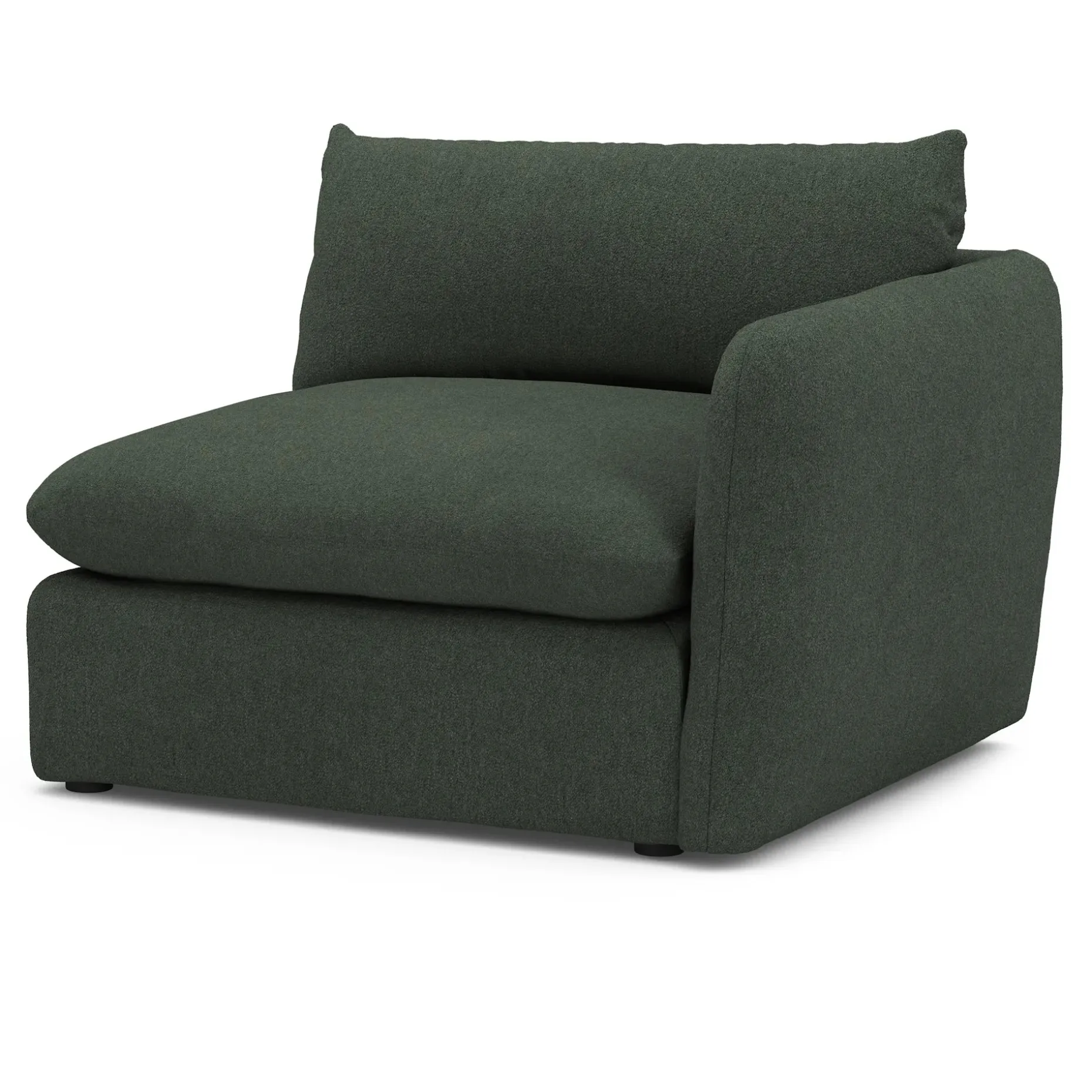 Leigh 46" Right Arm Module - Green Wool Bouclé