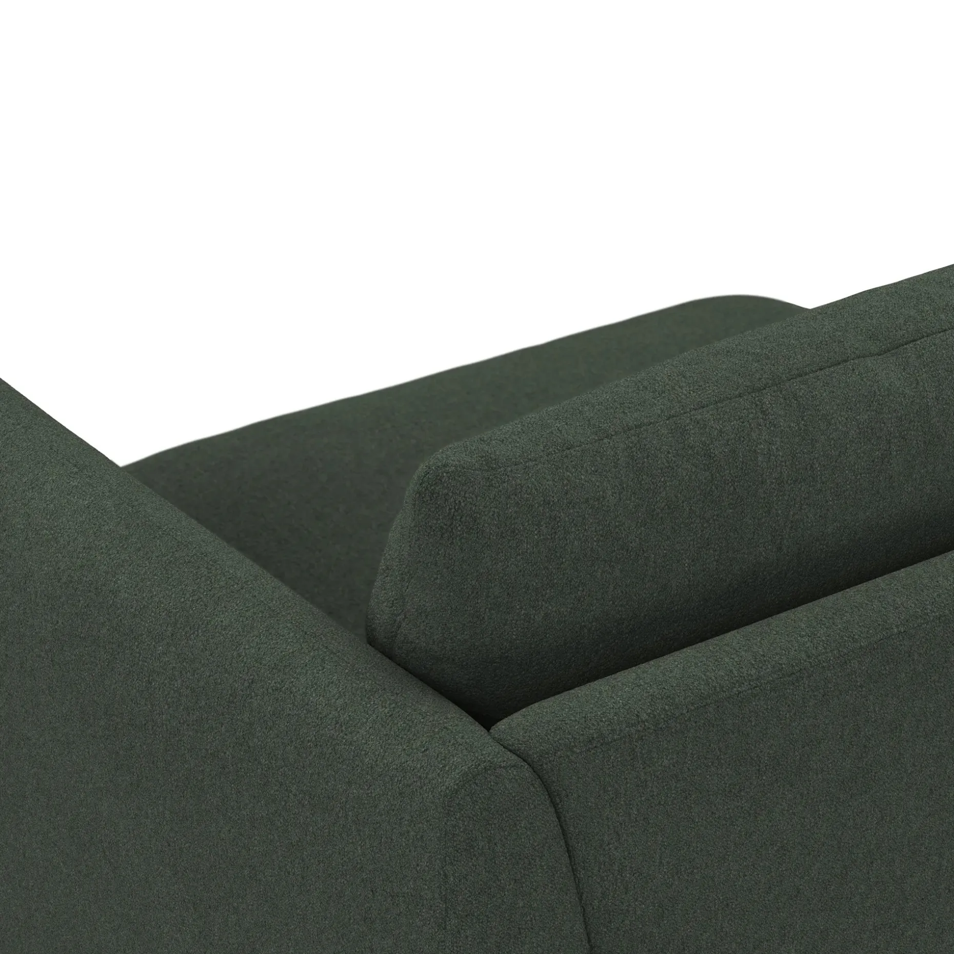 Leigh 46" Right Arm Module - Green Wool Bouclé