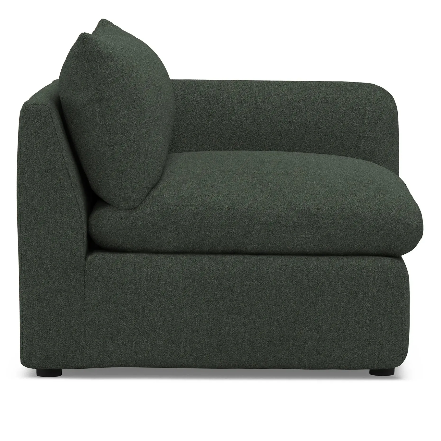 Leigh 46" Right Arm Module - Green Wool Bouclé