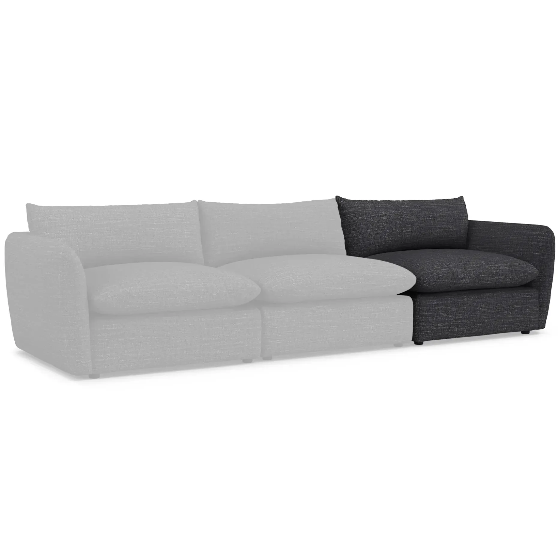 Leigh 46" Right Arm Module - Napa Charcoal