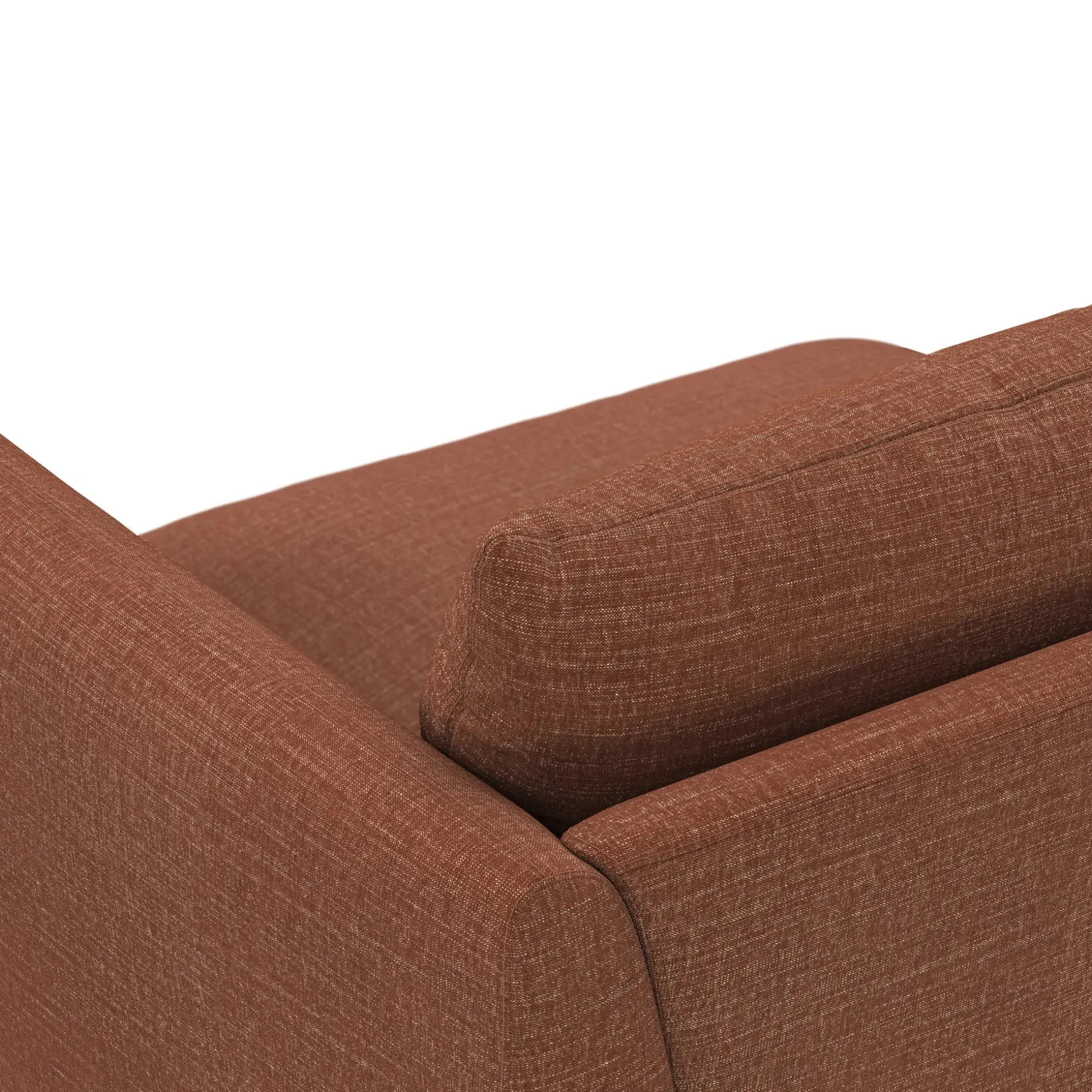 Leigh 46" Right Arm Module - Napa Rust