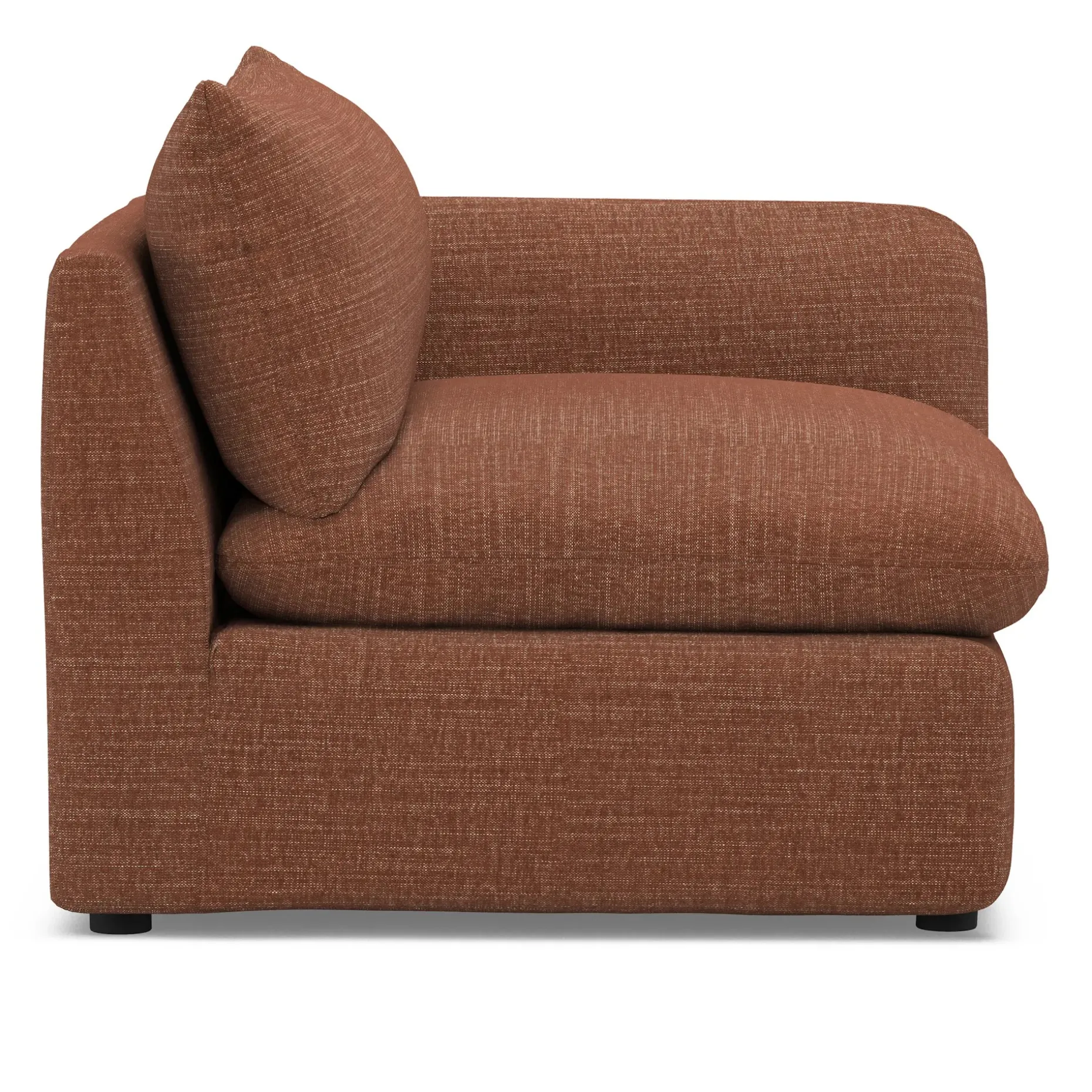 Leigh 46" Right Arm Module - Napa Rust