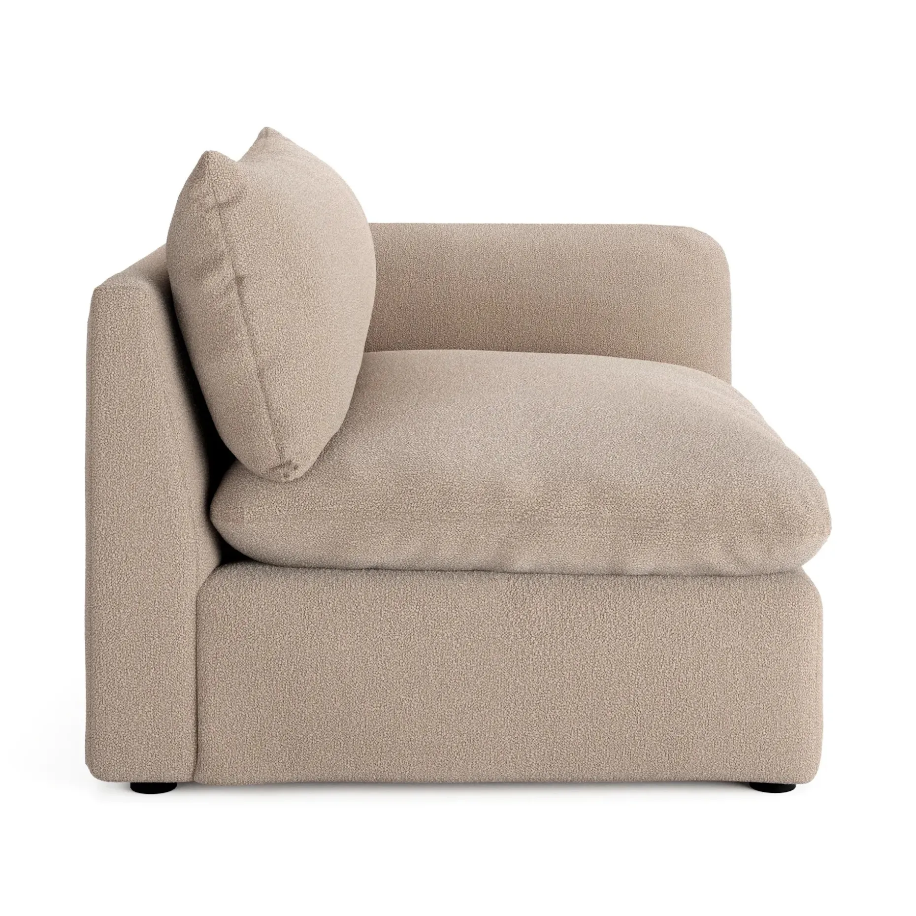 Leigh 46" Right Arm Module - Sandstone Wool Bouclé