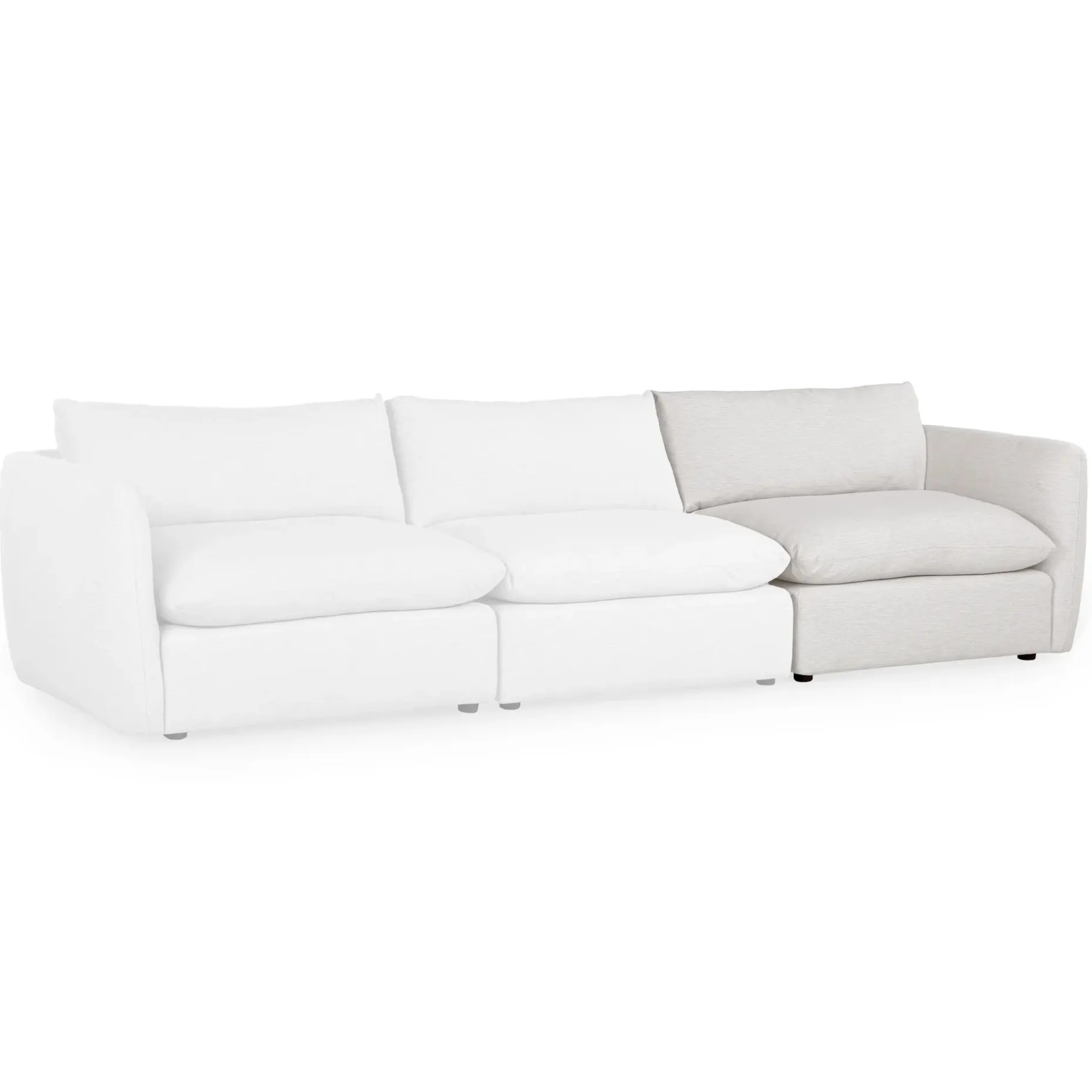 Leigh 46" Right Arm Module - Silver Ivory