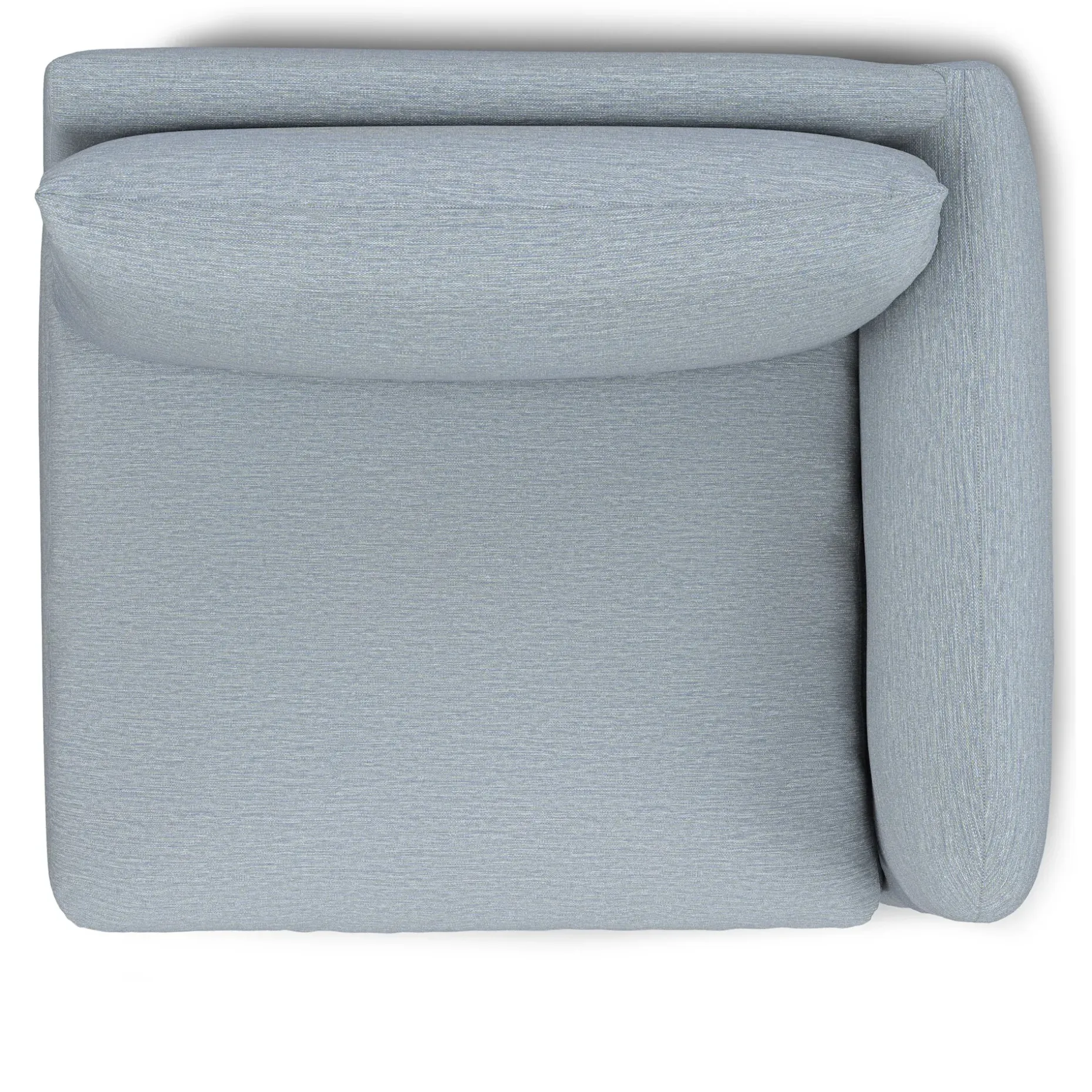 Leigh 46" Right Arm Module - Silver Light Blue