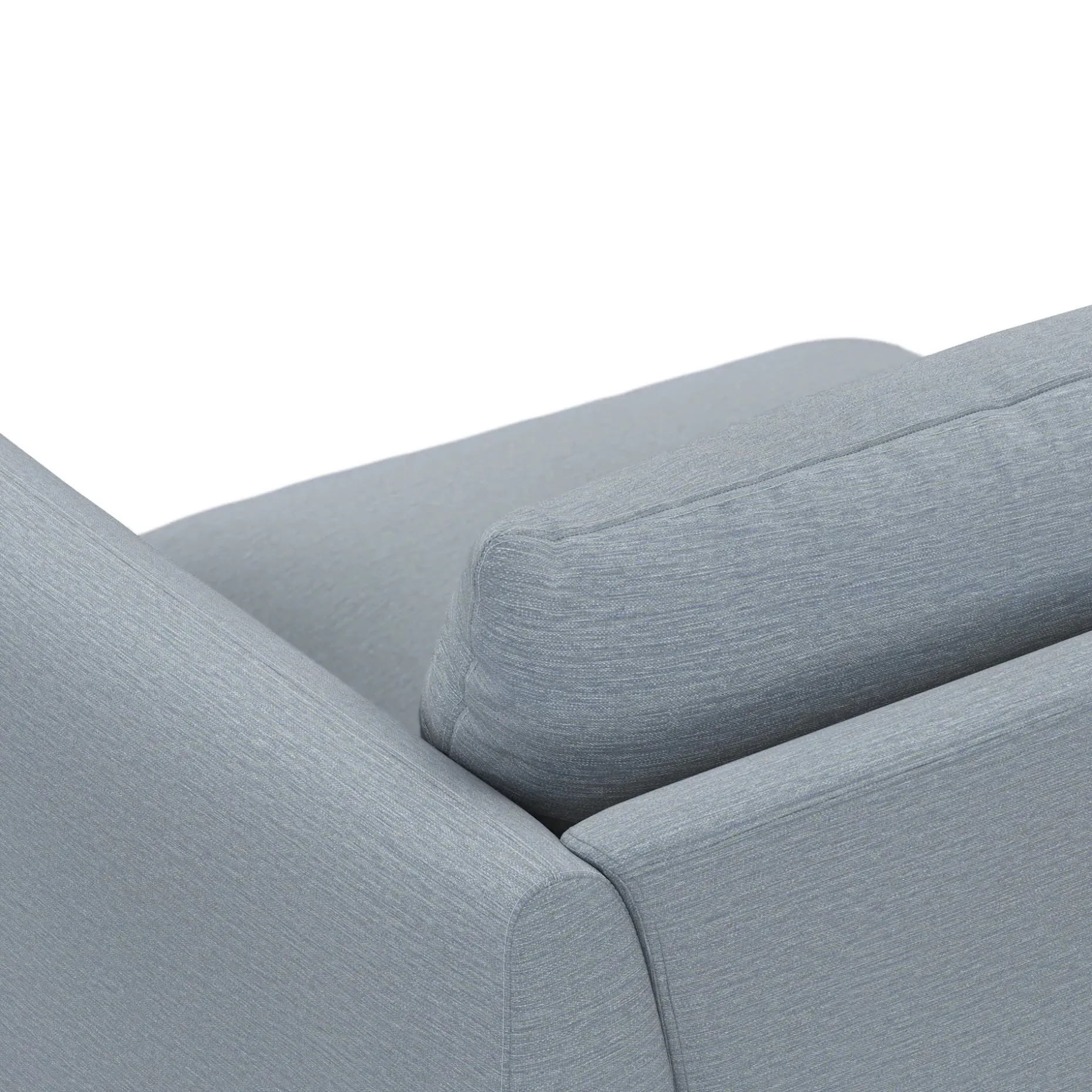 Leigh 46" Right Arm Module - Silver Light Blue