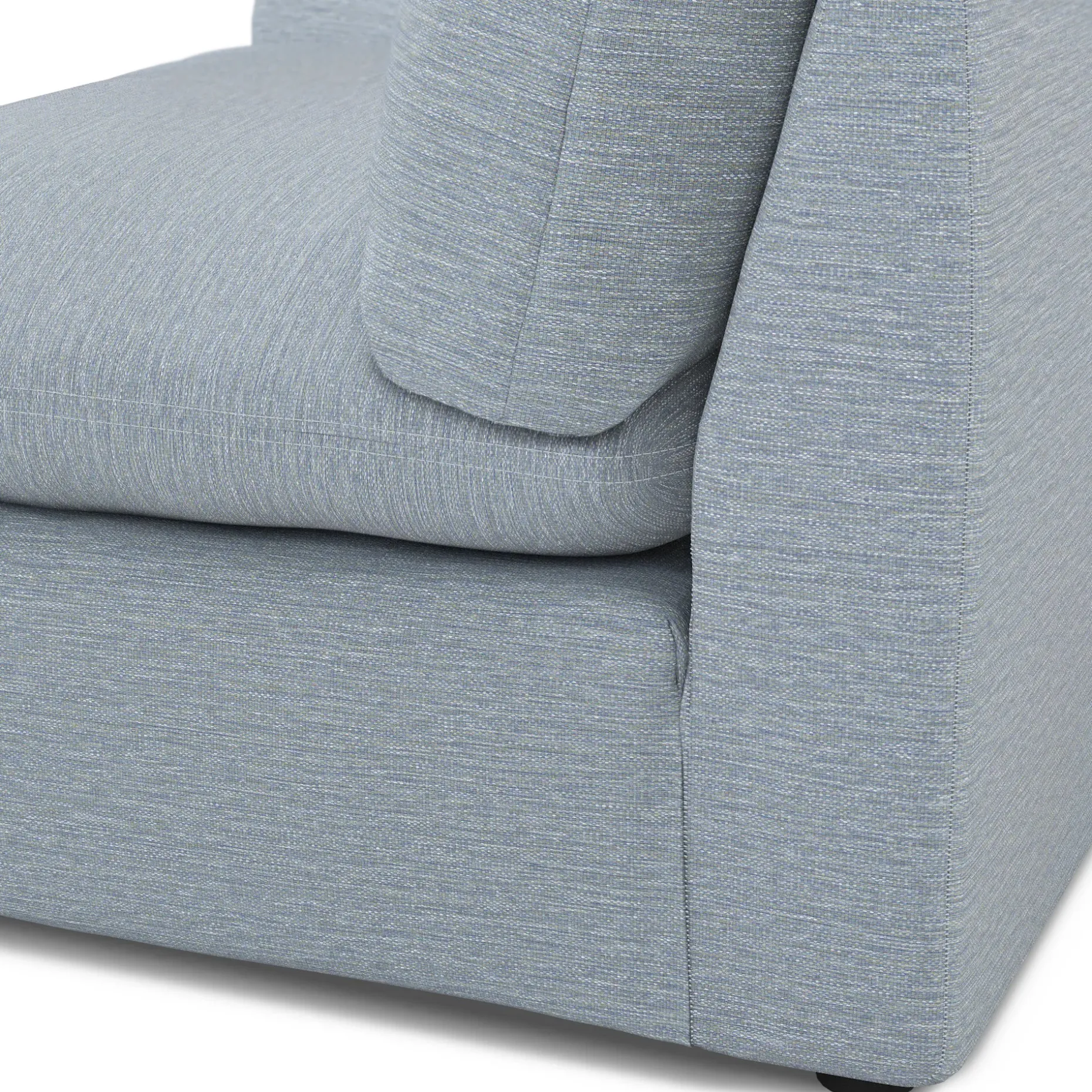 Leigh 46" Right Arm Module - Silver Light Blue