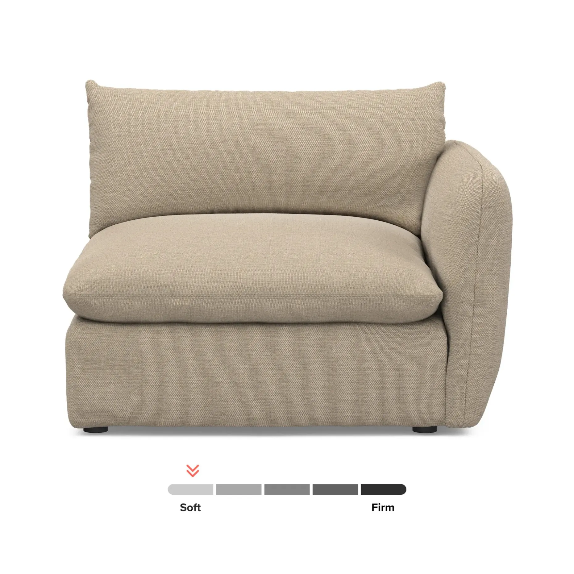 Leigh 46" Right Arm Module - Silver Taupe