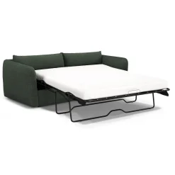 Leigh 86" Sofa Bed - Green Wool Bouclé