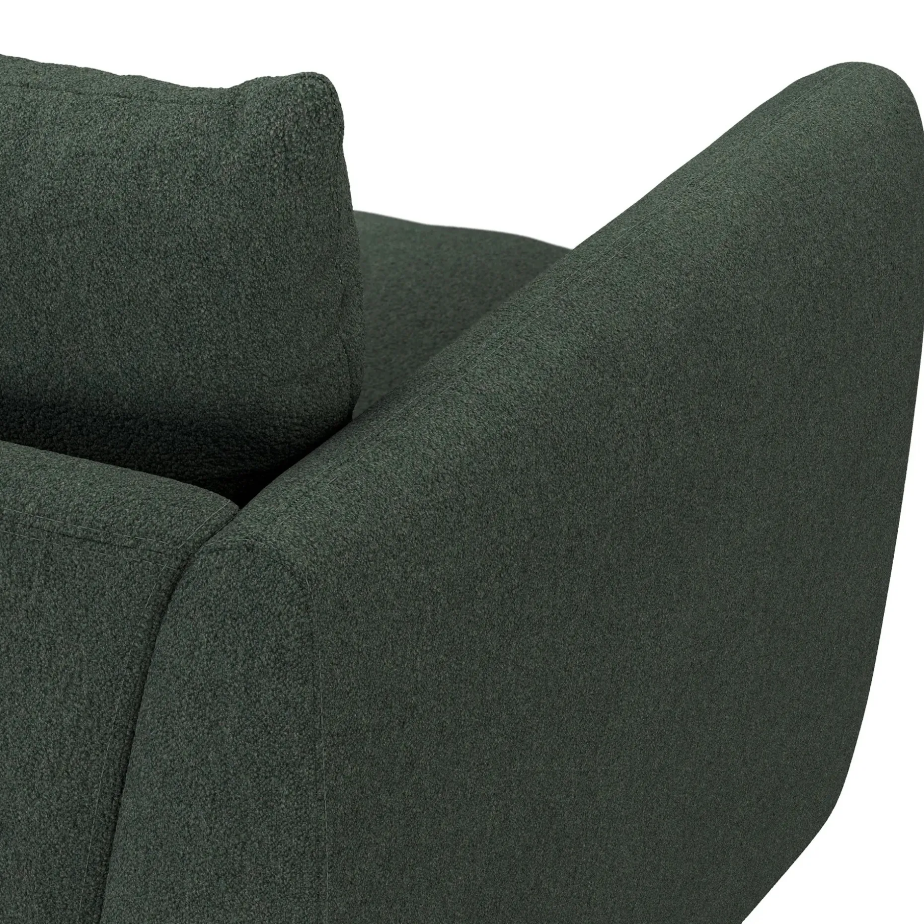 Leigh 86" Sofa Bed - Green Wool Bouclé