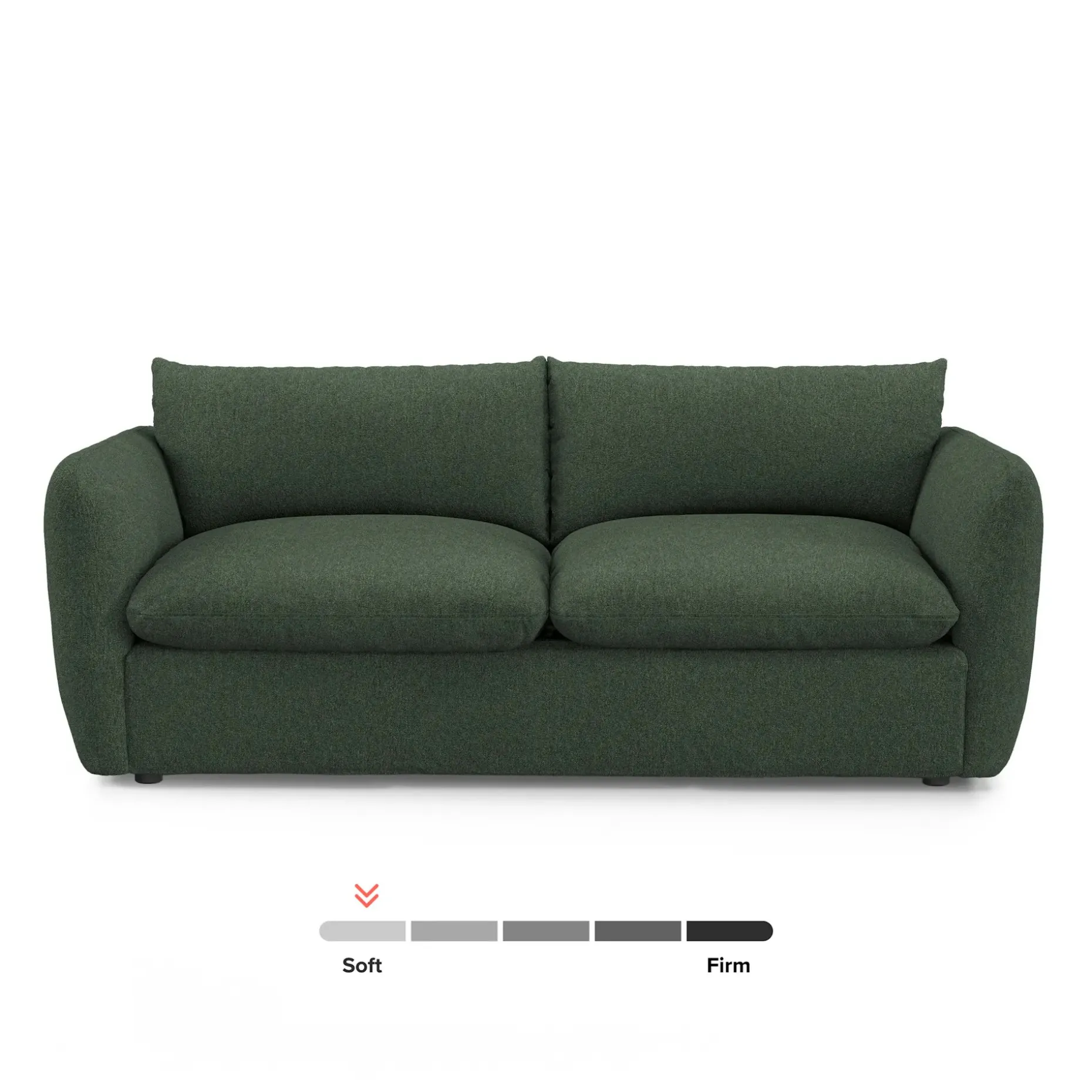 Leigh 86" Sofa Bed - Green Wool Bouclé