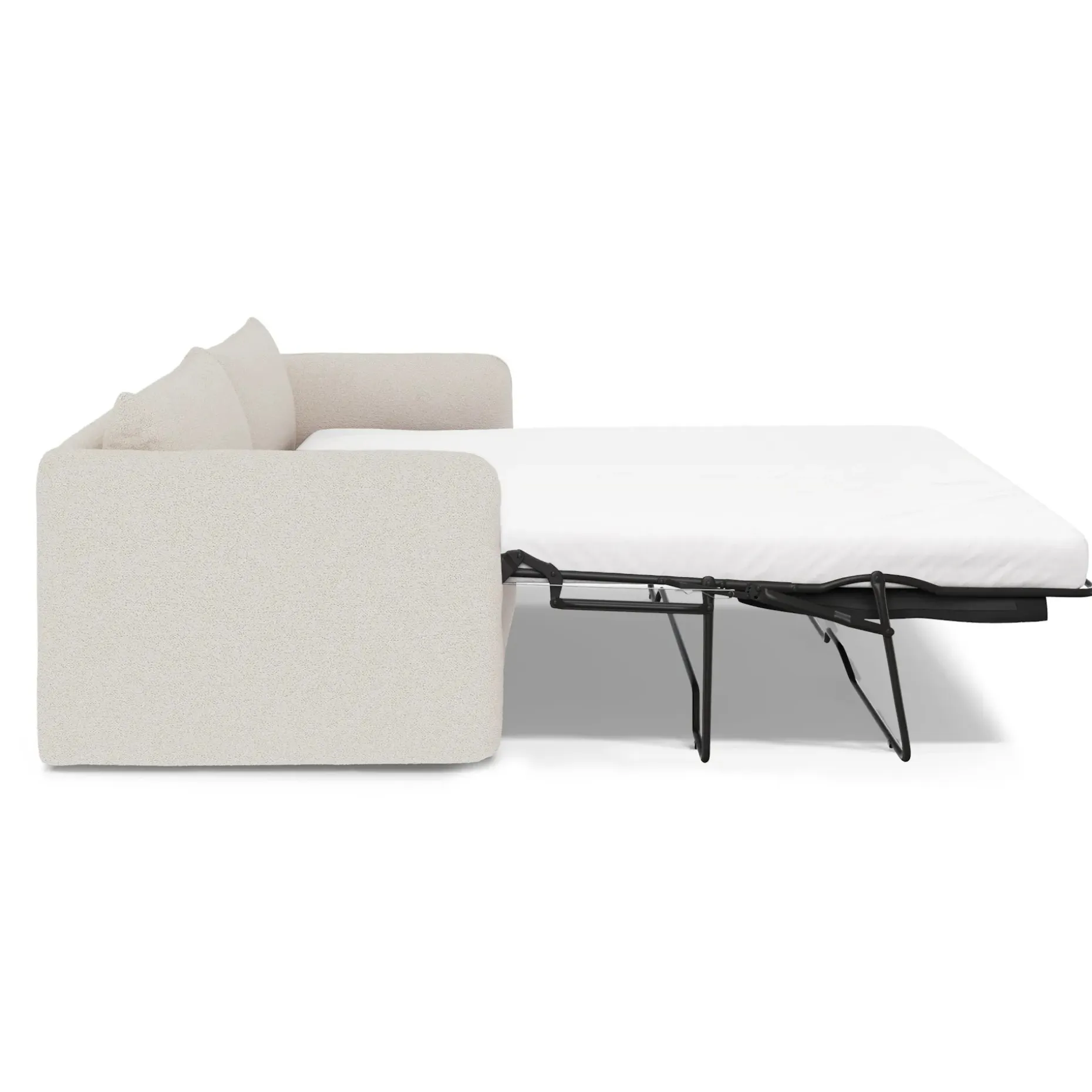 Leigh 86" Sofa Bed - Ivory Wool Bouclé