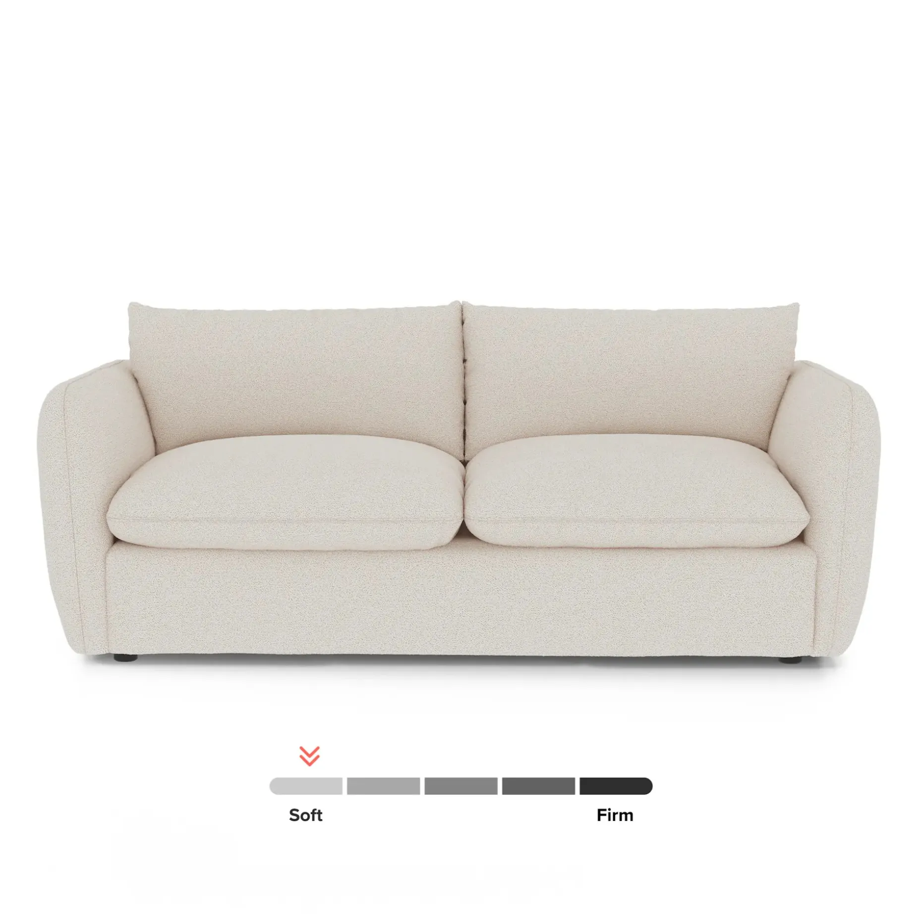 Leigh 86" Sofa Bed - Ivory Wool Bouclé