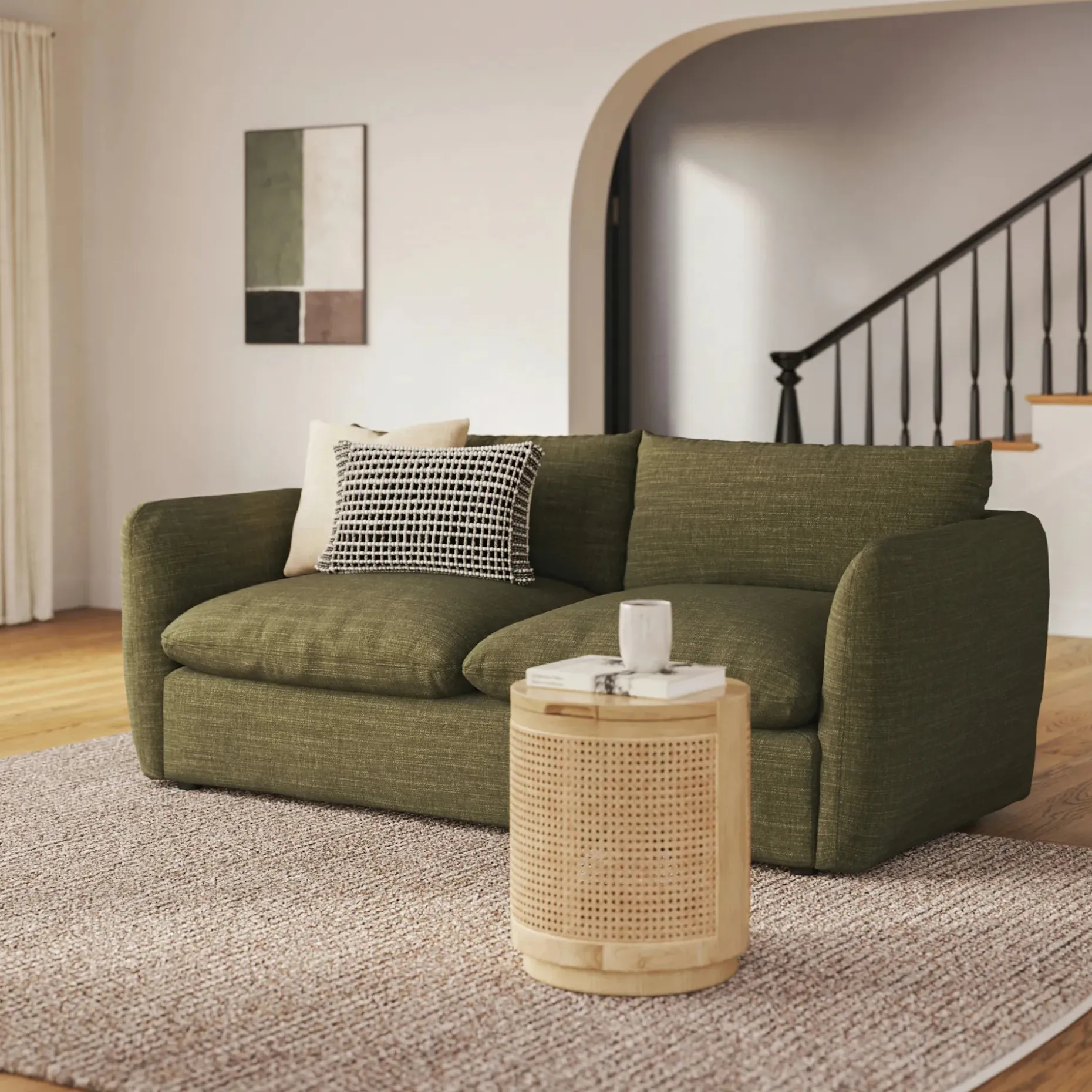 Leigh 86" Sofa Bed - Napa Moss