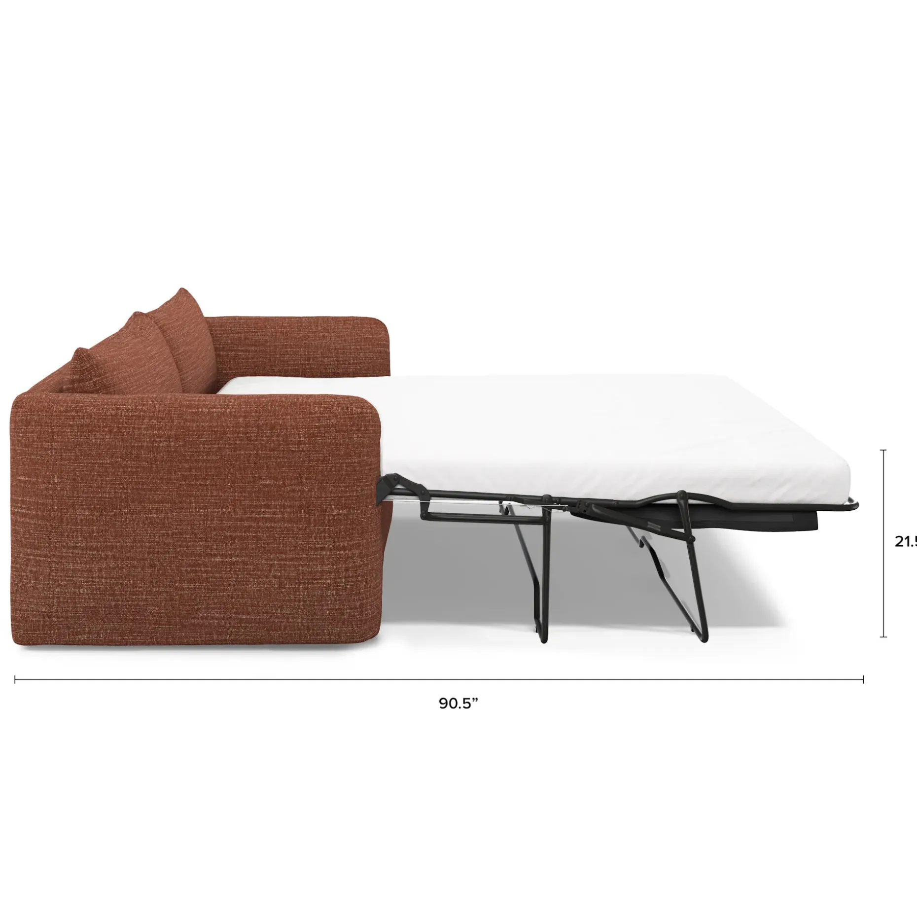 Leigh 86" Sofa Bed - Napa Rust