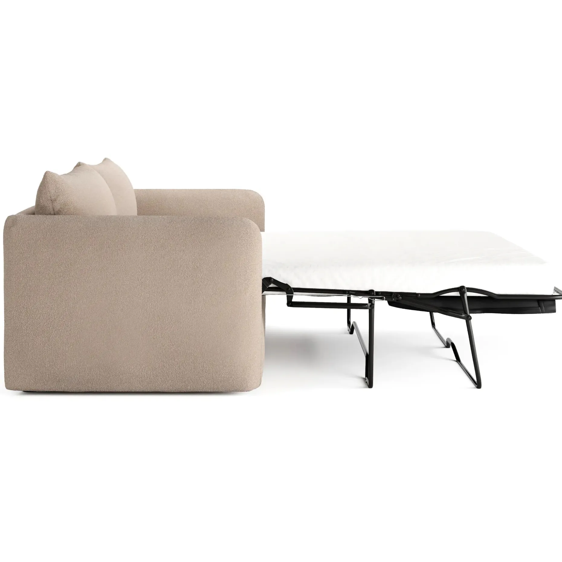 Leigh 86" Sofa Bed - Sandstone Wool Bouclé