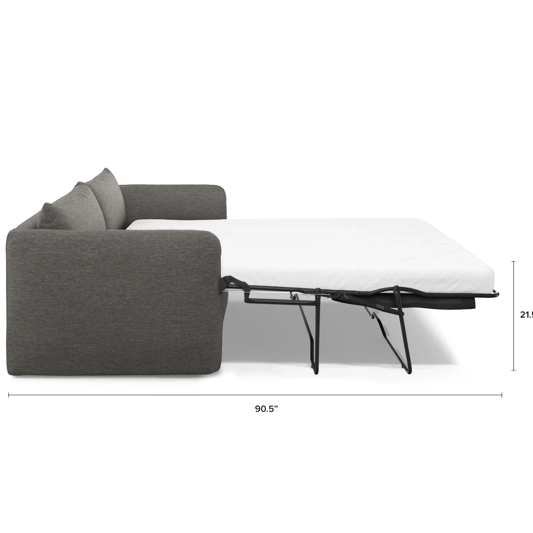 Leigh 86" Sofa Bed - Silver Gray