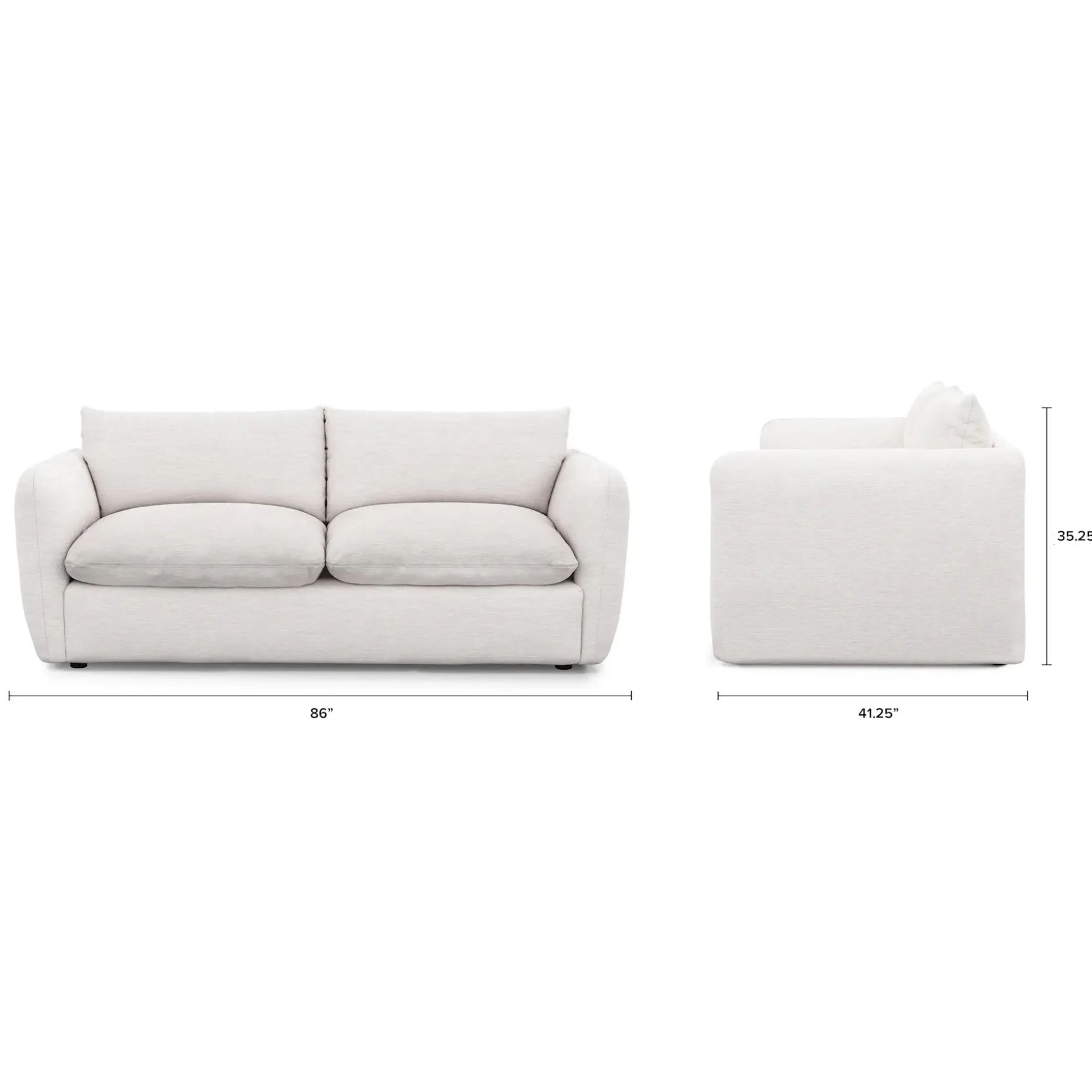 Leigh 86" Sofa Bed - Silver Ivory