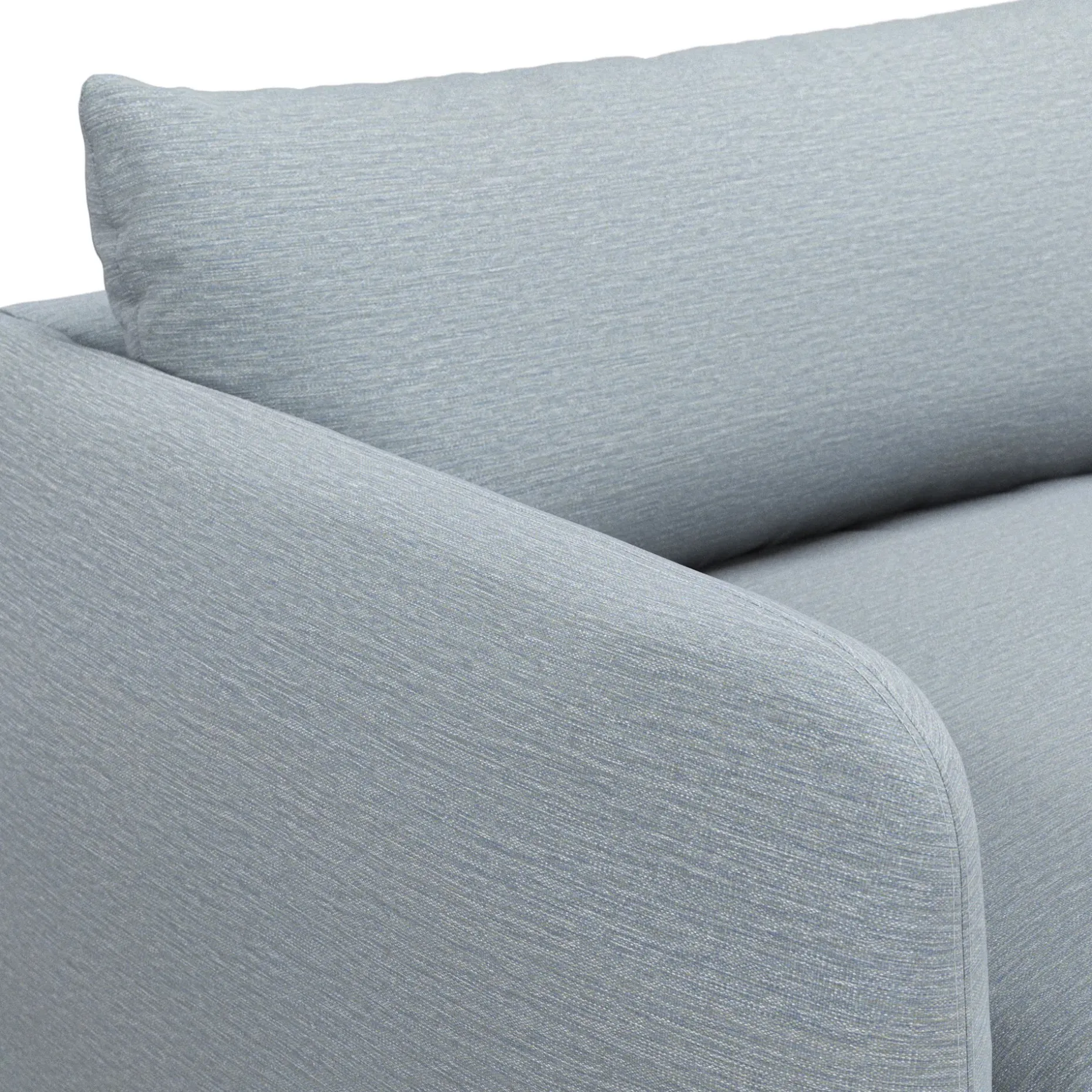 Leigh 86" Sofa Bed - Silver Light Blue