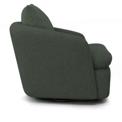 Leigh 33" Swivel Lounge Chair - Green Wool Bouclé