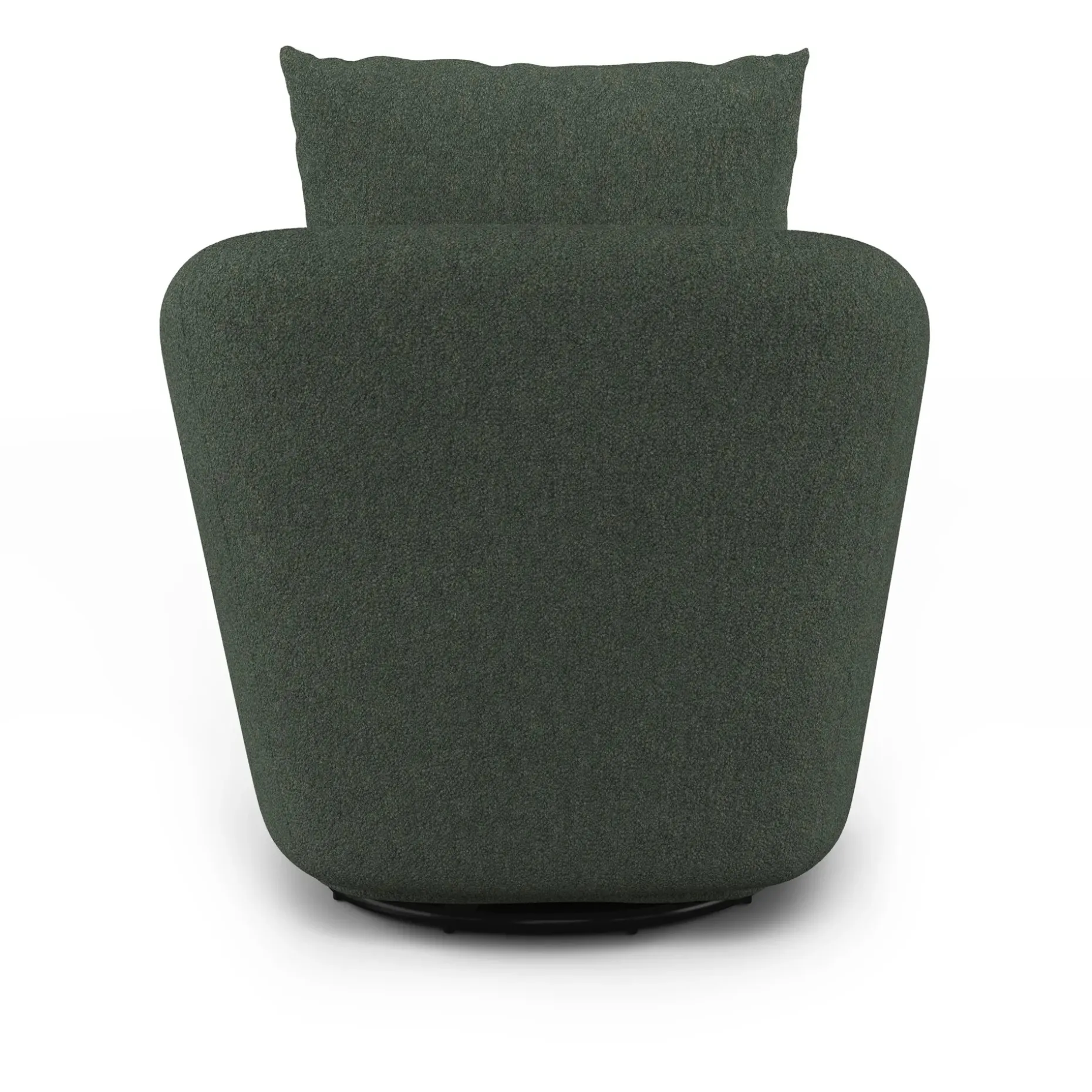 Leigh 33" Swivel Lounge Chair - Green Wool Bouclé