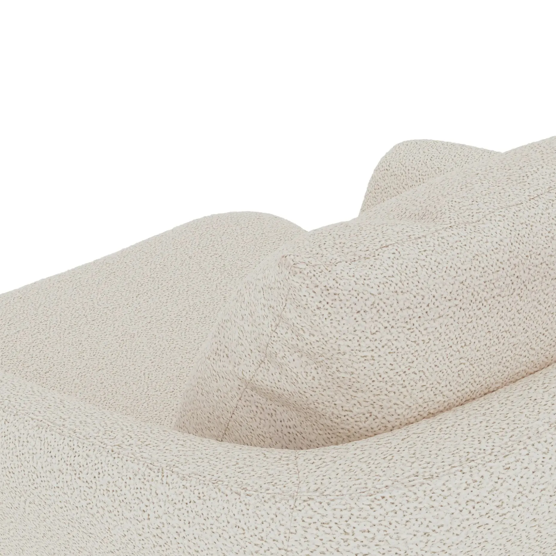 Leigh 33" Swivel Lounge Chair - Ivory Wool Bouclé