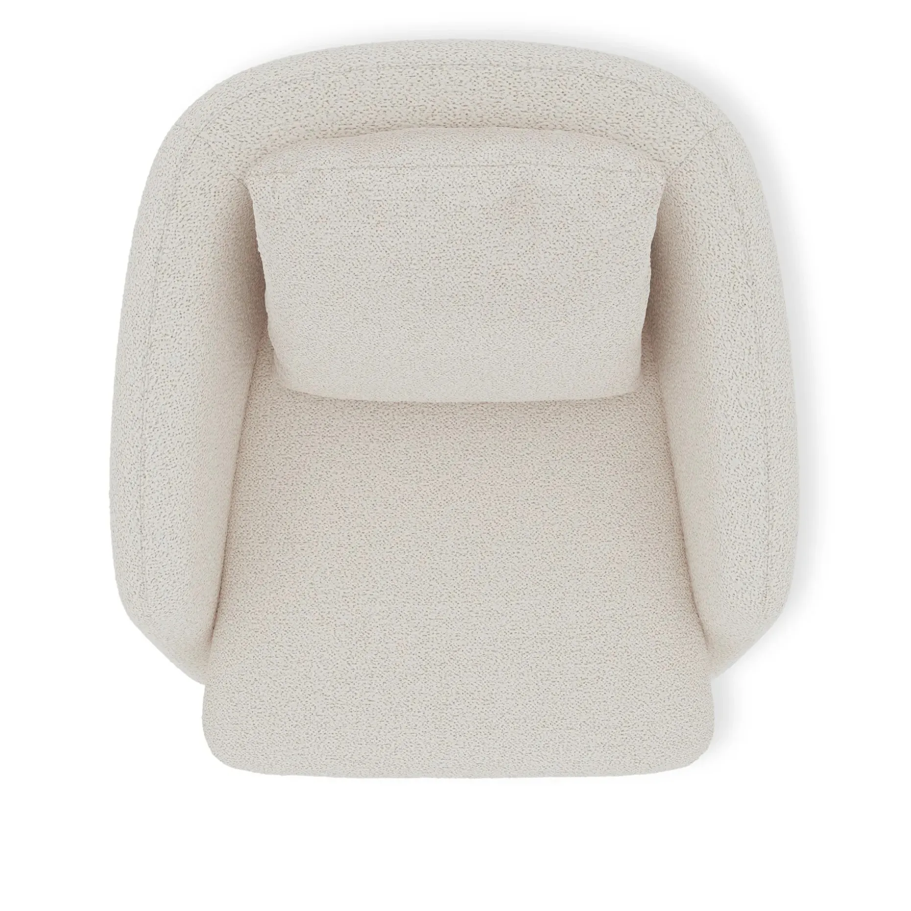 Leigh 33" Swivel Lounge Chair - Ivory Wool Bouclé