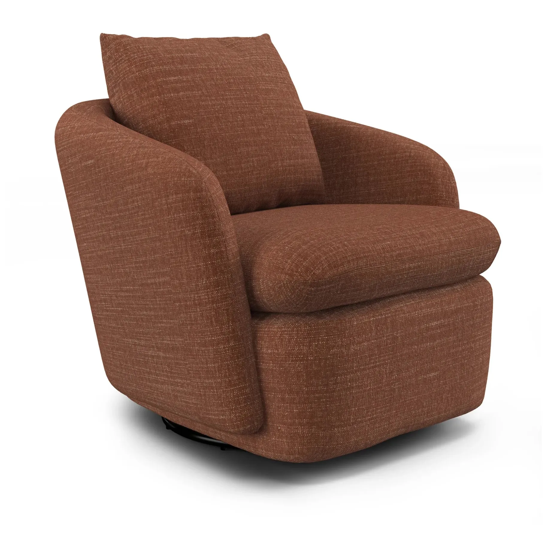Leigh 33" Swivel Lounge Chair - Napa Rust