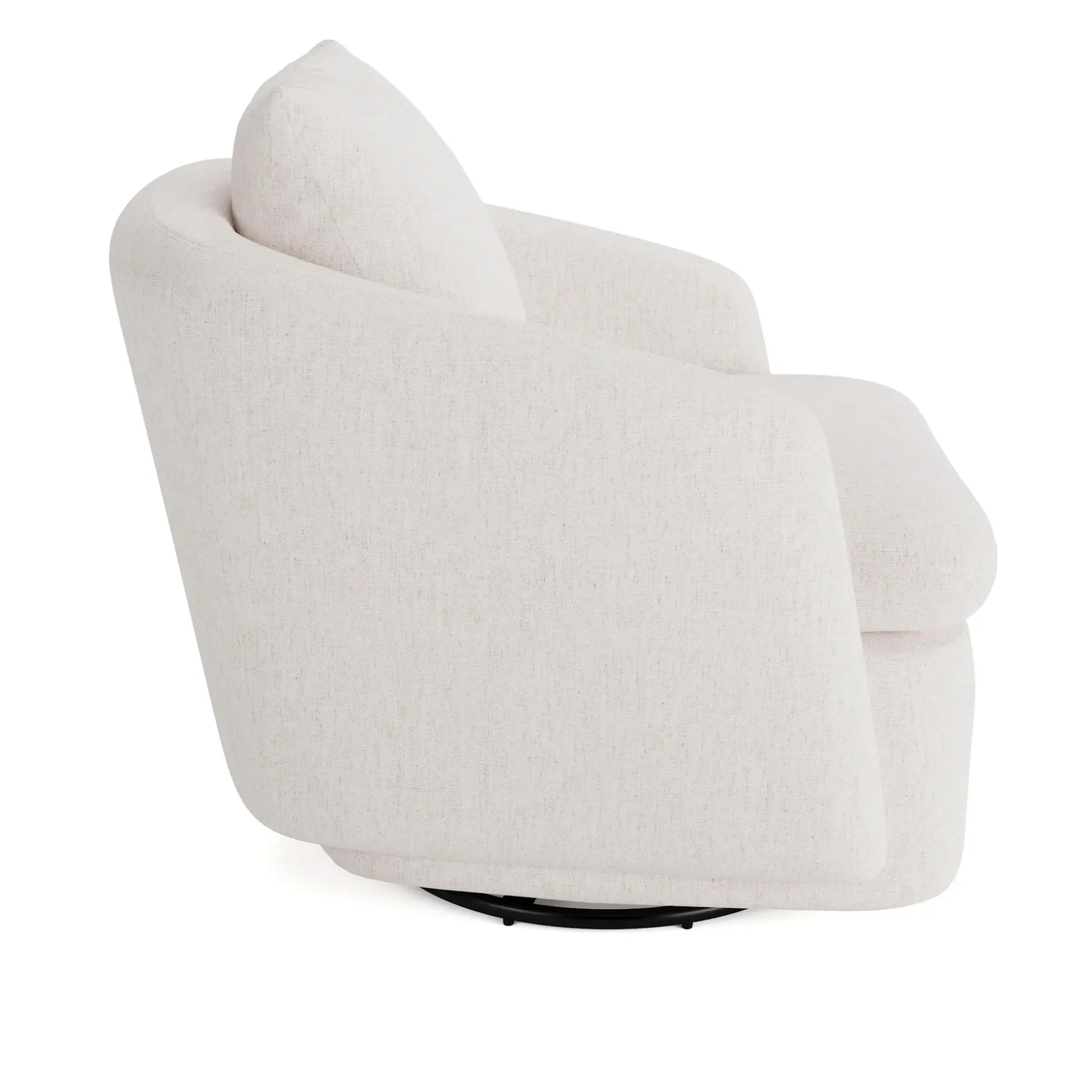 Leigh 33" Swivel Lounge Chair - Napa White