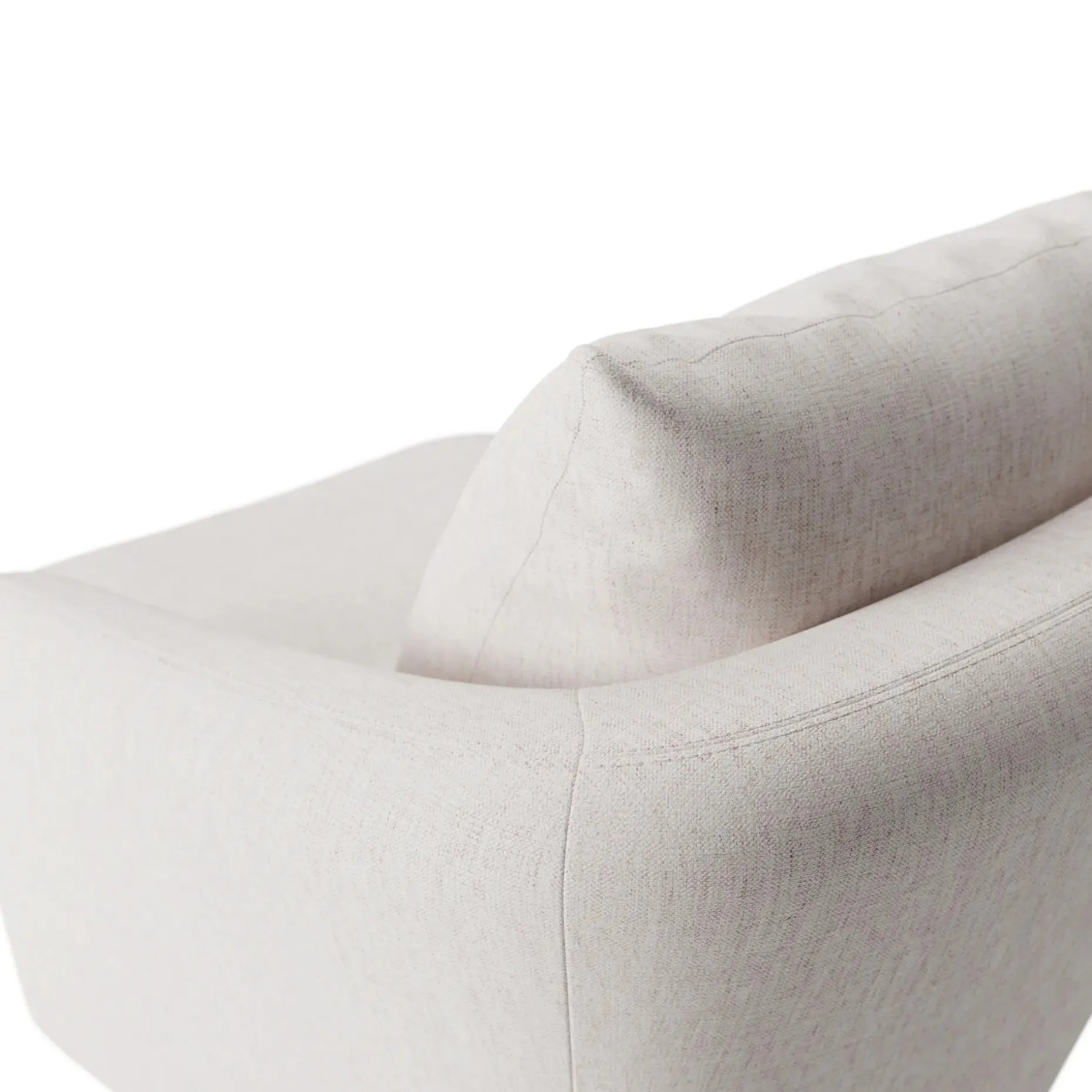 Leigh 33" Swivel Lounge Chair - Napa White