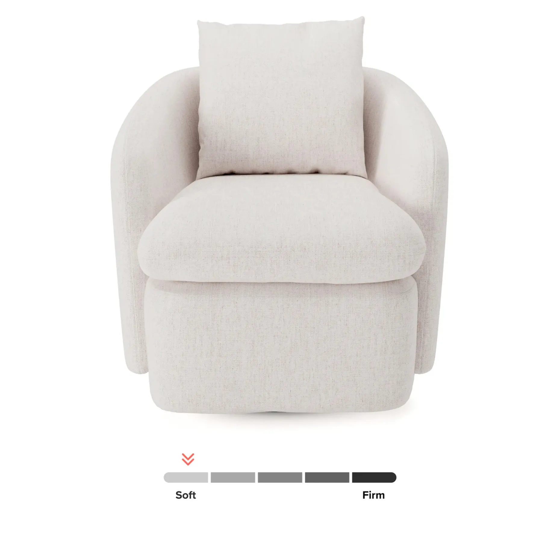 Leigh 33" Swivel Lounge Chair - Napa White