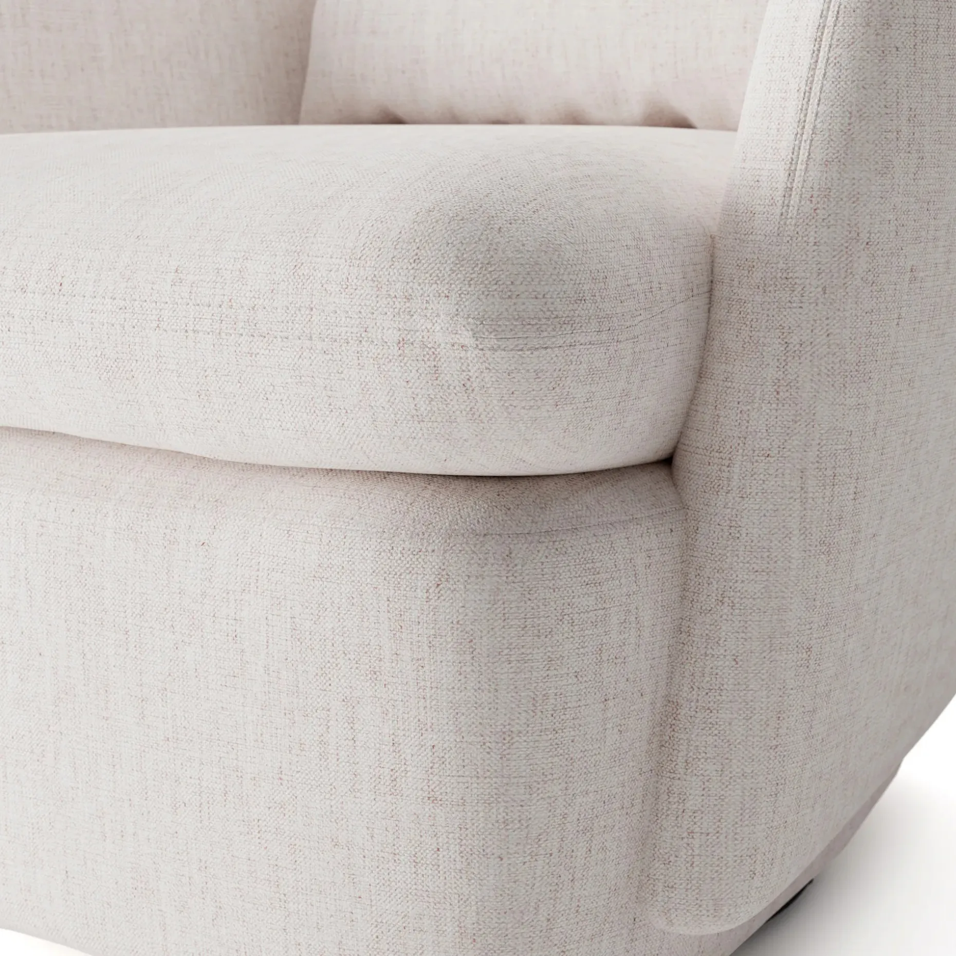 Leigh 33" Swivel Lounge Chair - Napa White