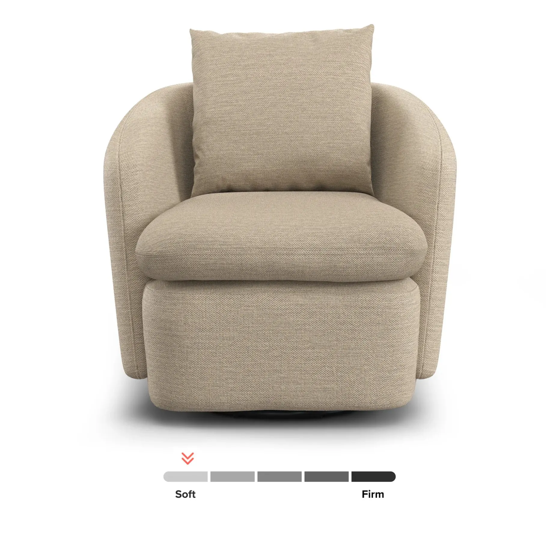 Leigh 33" Swivel Lounge Chair - Silver Taupe