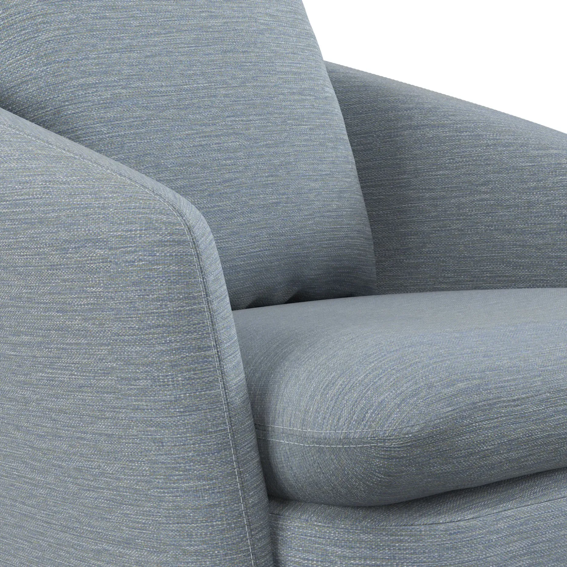 Leigh 33" Swivel Lounge Chair - Silver Light Blue