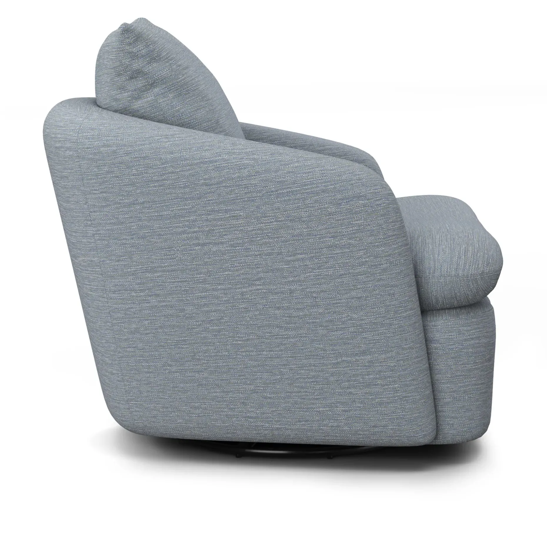Leigh 33" Swivel Lounge Chair - Silver Light Blue
