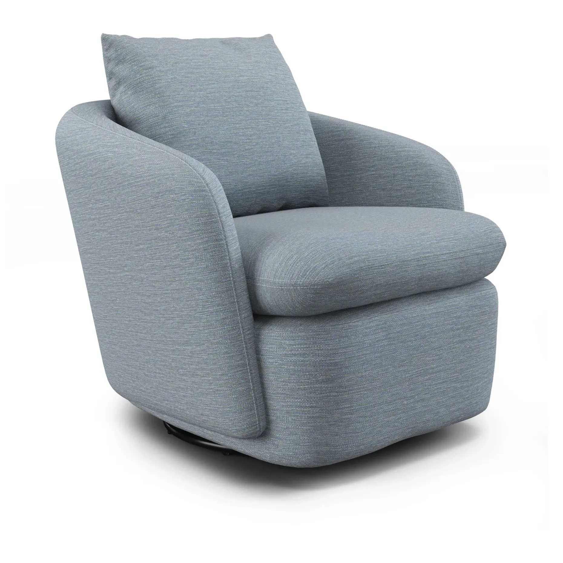 Leigh 33" Swivel Lounge Chair - Silver Light Blue