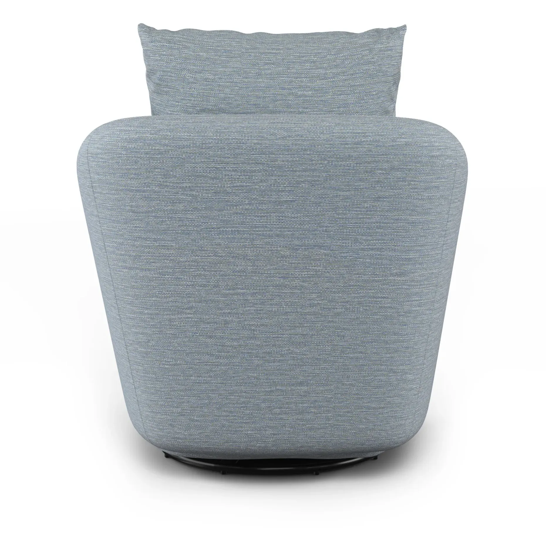 Leigh 33" Swivel Lounge Chair - Silver Light Blue