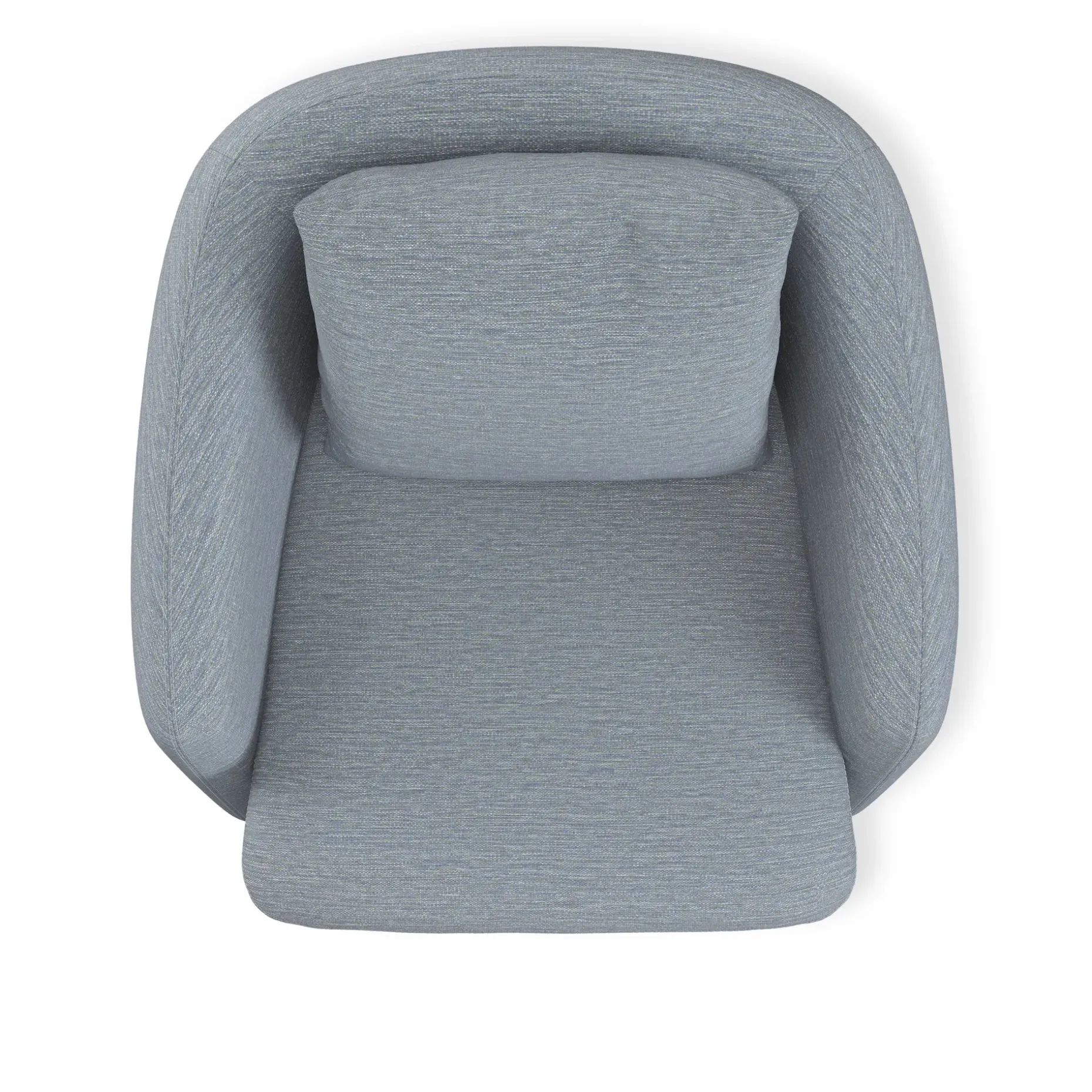 Leigh 33" Swivel Lounge Chair - Silver Light Blue