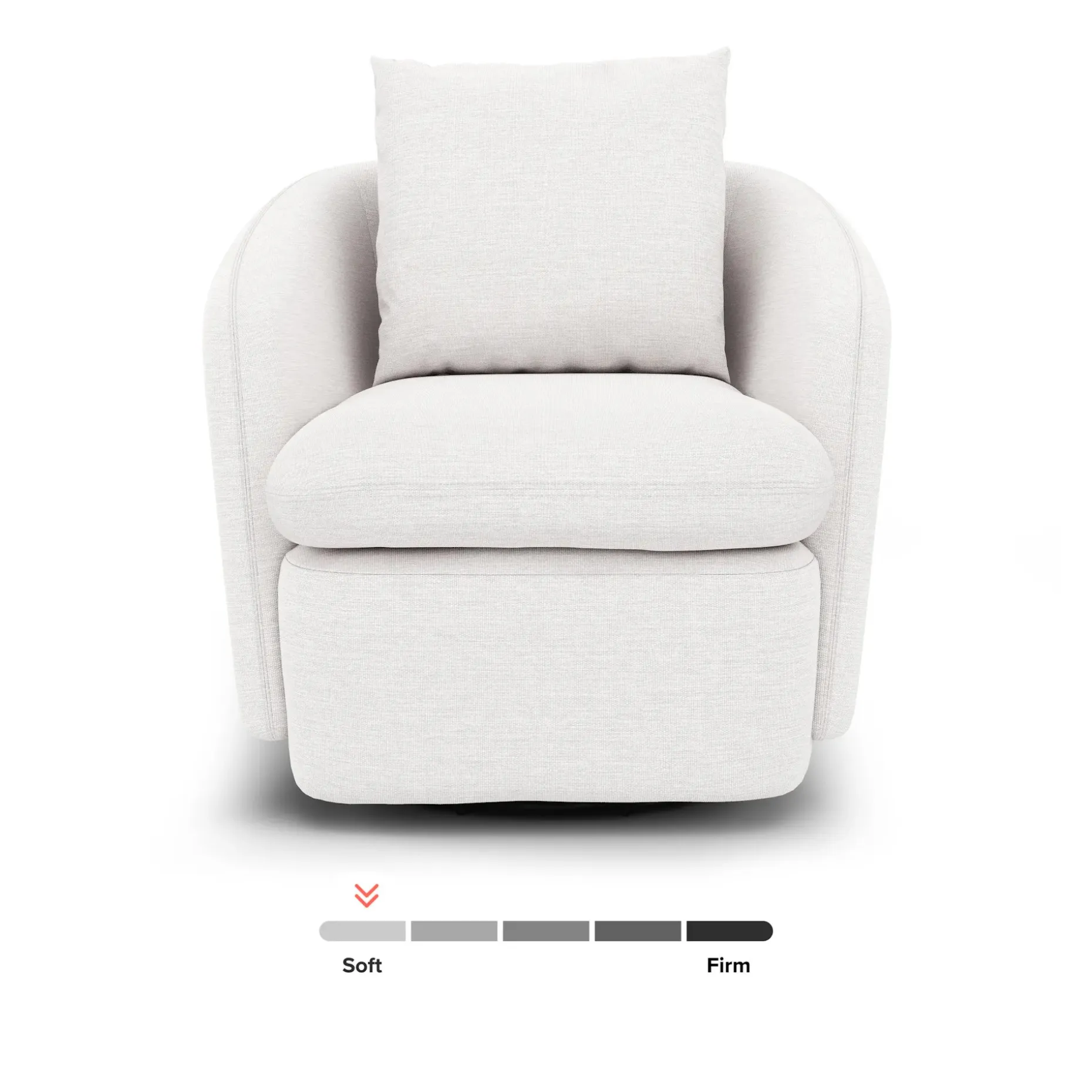 Leigh 33" Swivel Lounge Chair - Silver Ivory