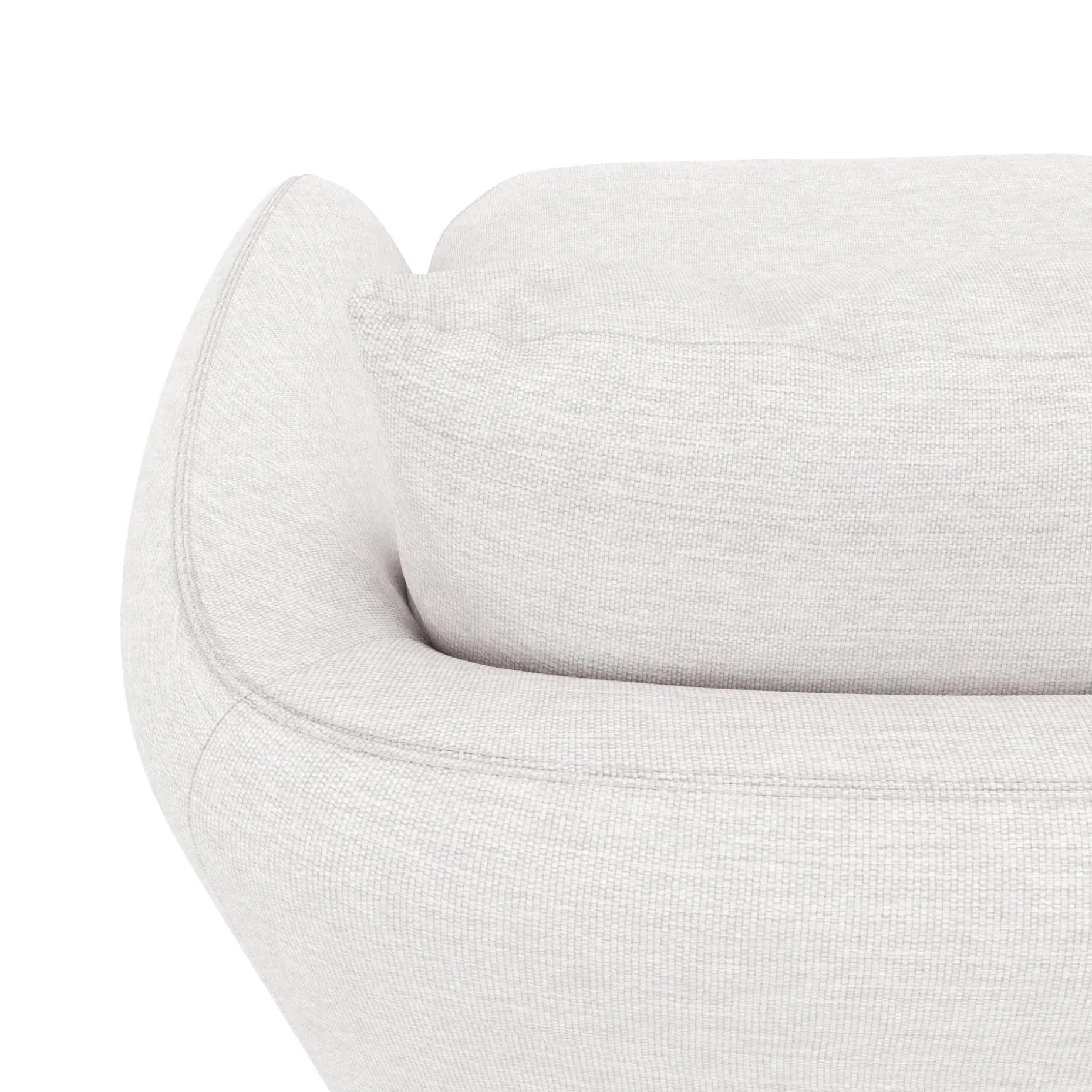 Leigh 33" Swivel Lounge Chair - Silver Ivory