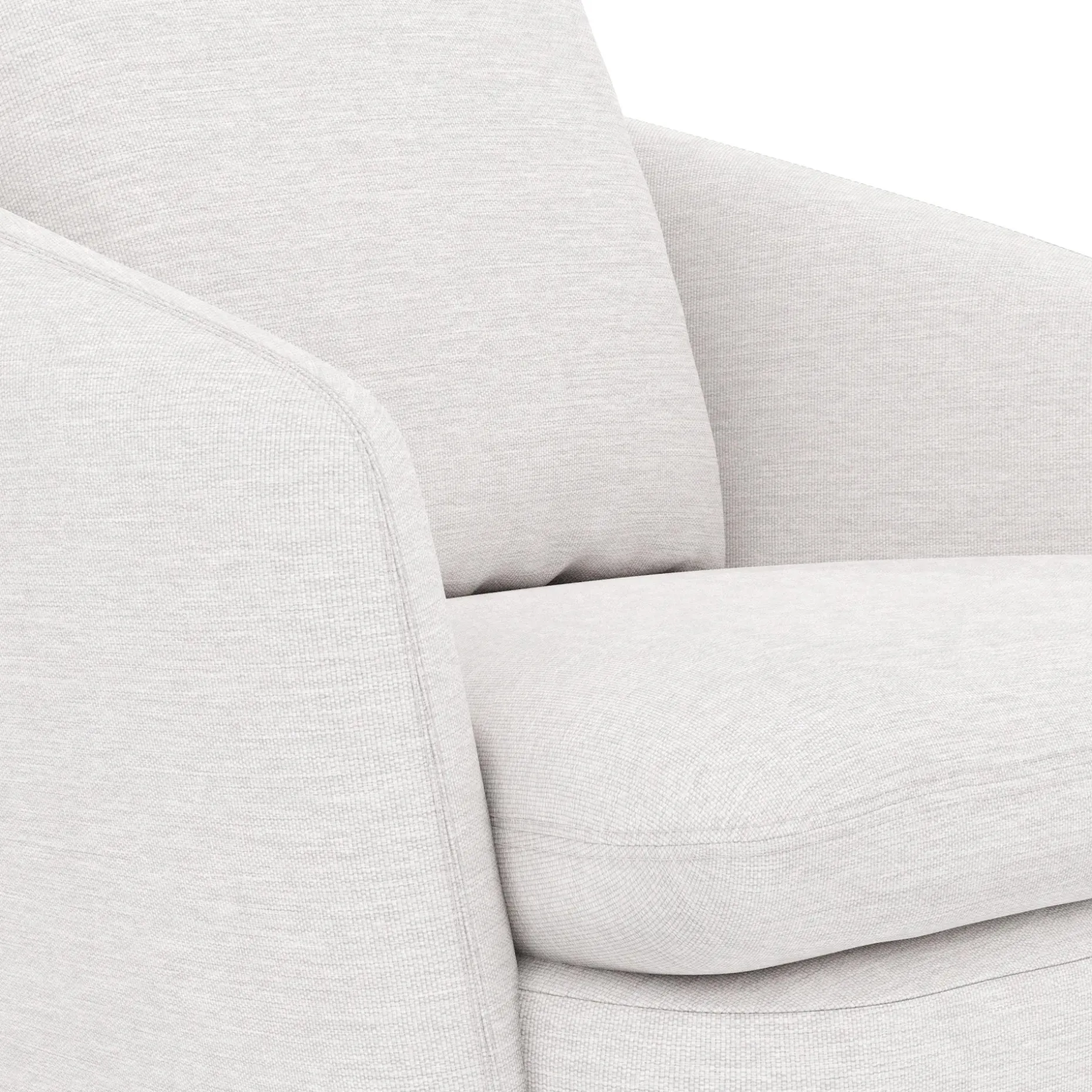Leigh 33" Swivel Lounge Chair - Silver Ivory