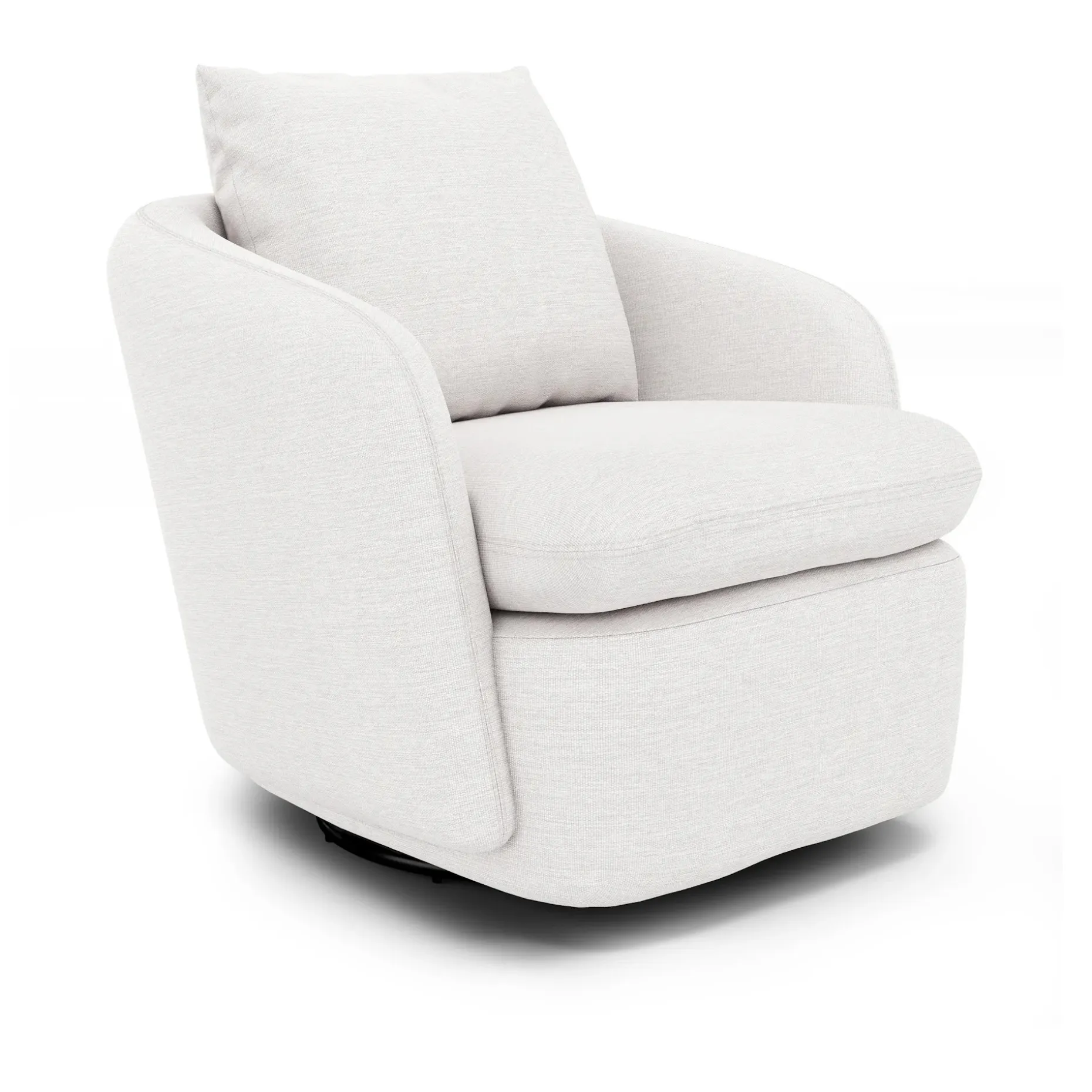 Leigh 33" Swivel Lounge Chair - Silver Ivory