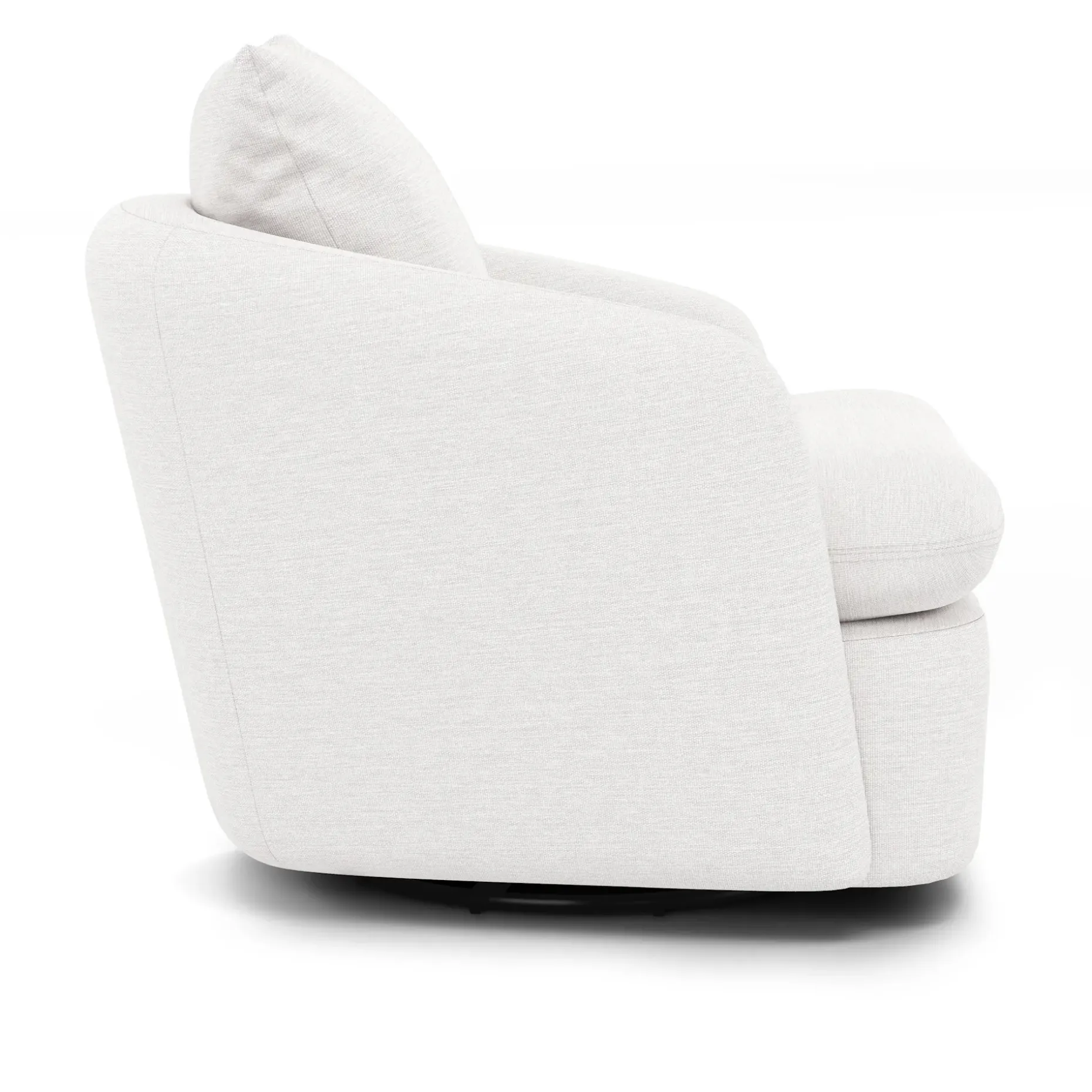 Leigh 33" Swivel Lounge Chair - Silver Ivory