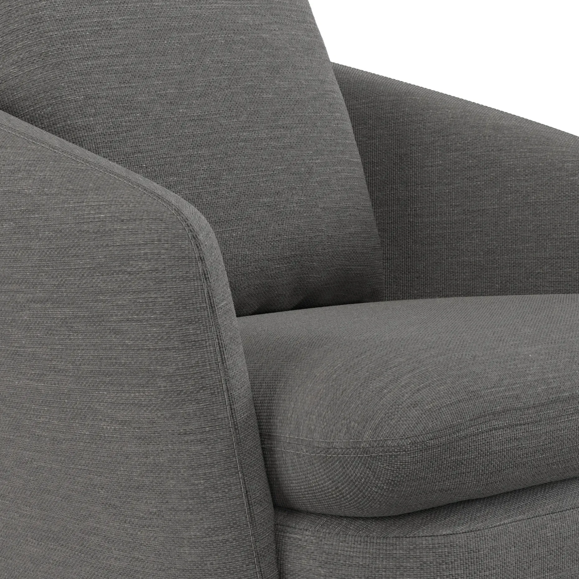 Leigh 33" Swivel Lounge Chair - Silver Gray