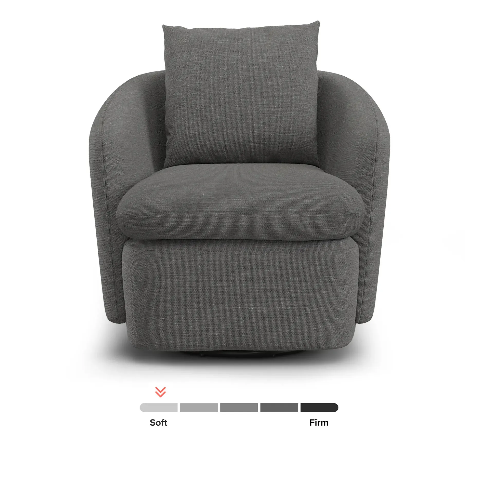 Leigh 33" Swivel Lounge Chair - Silver Gray