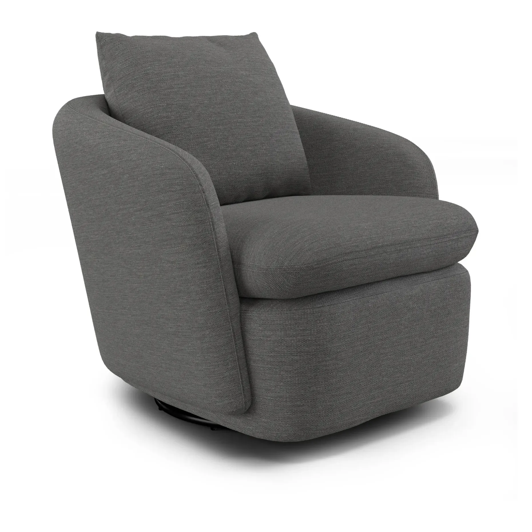 Leigh 33" Swivel Lounge Chair - Silver Gray