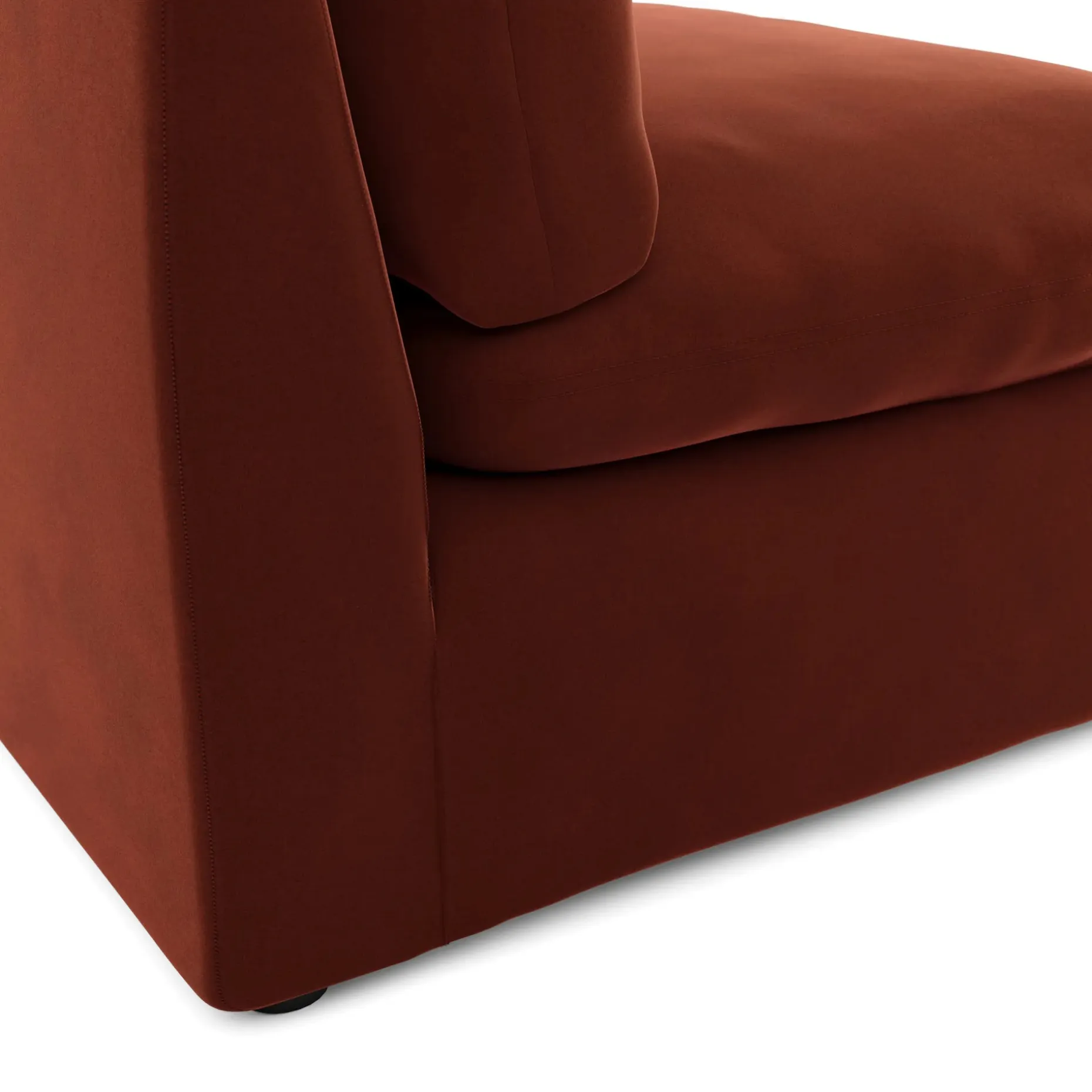 Leigh 39.5" Velvet Armless Chair Module - Hale Rust