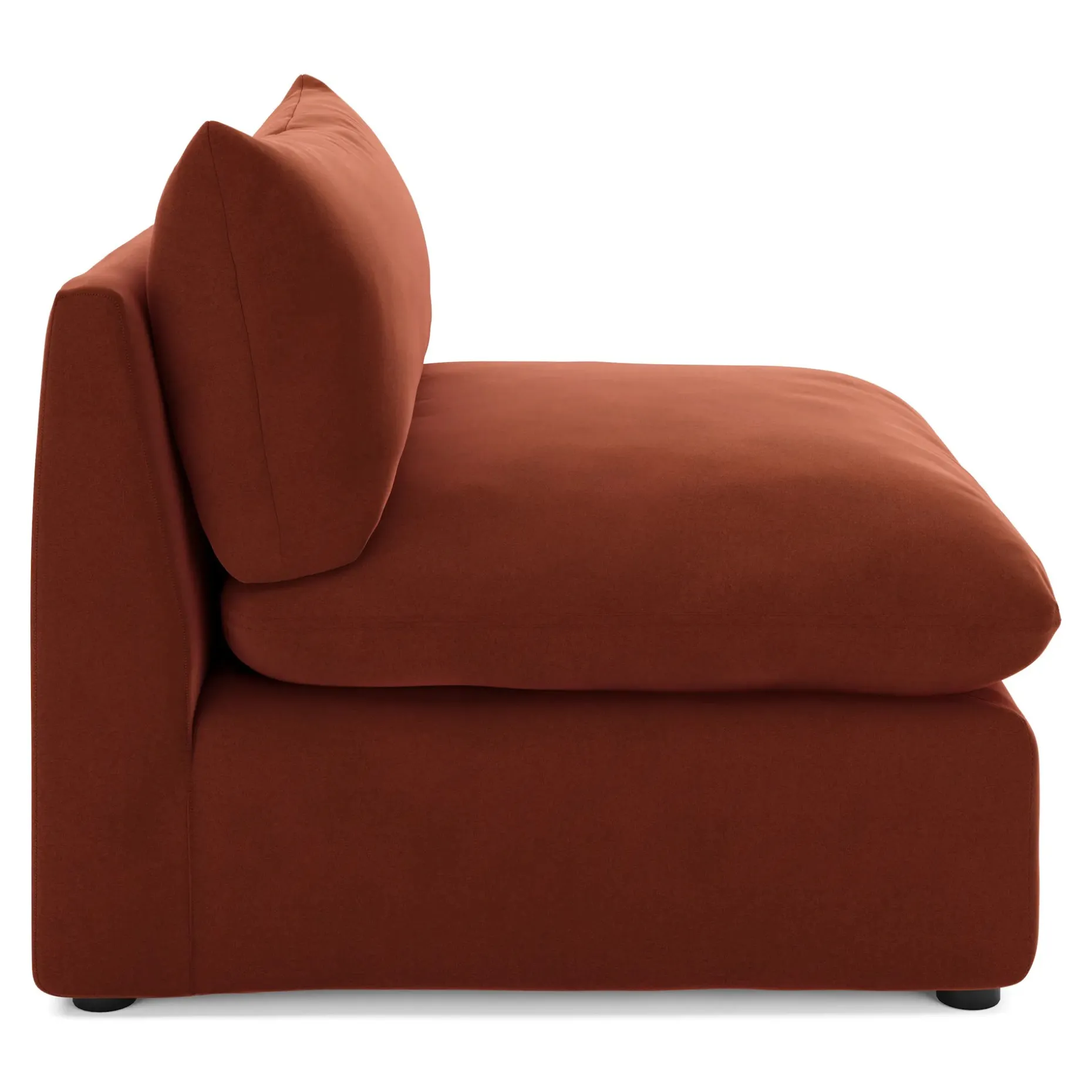 Leigh 39.5" Velvet Armless Chair Module - Hale Rust