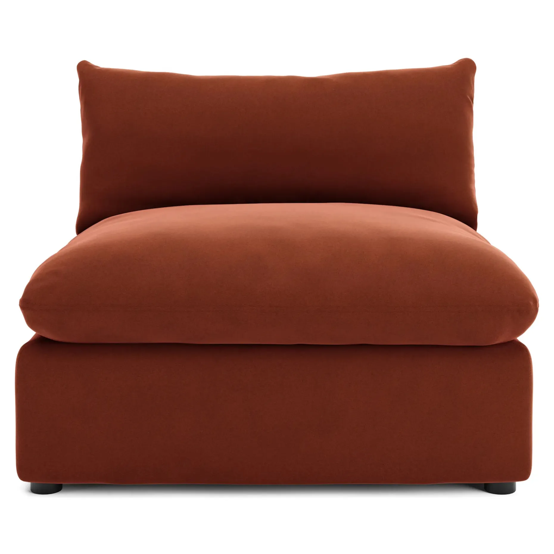 Leigh 39.5" Velvet Armless Chair Module - Hale Rust