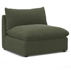 Leigh 39.5" Velvet Armless Chair Module - Hale Fir Green